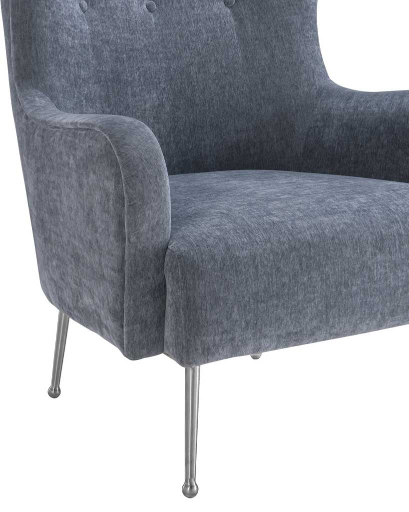 Esther Gray Velvet Chair - Image 4