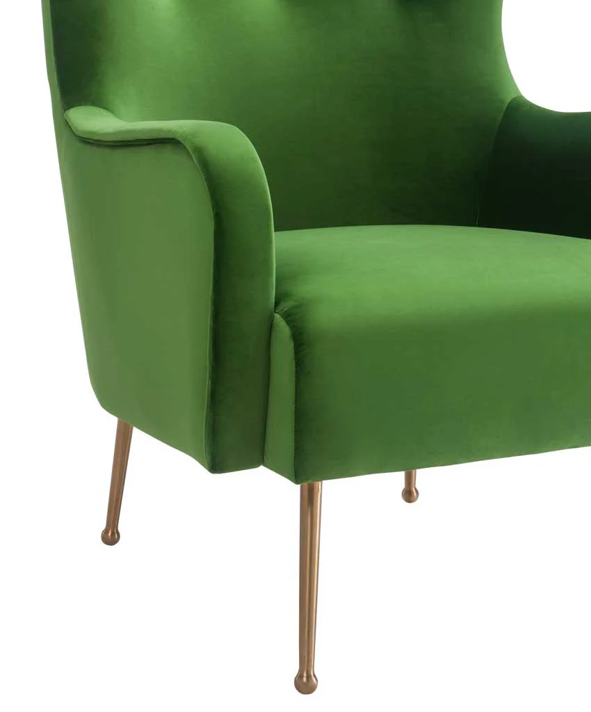 Esther Green Velvet Chair - Image 4