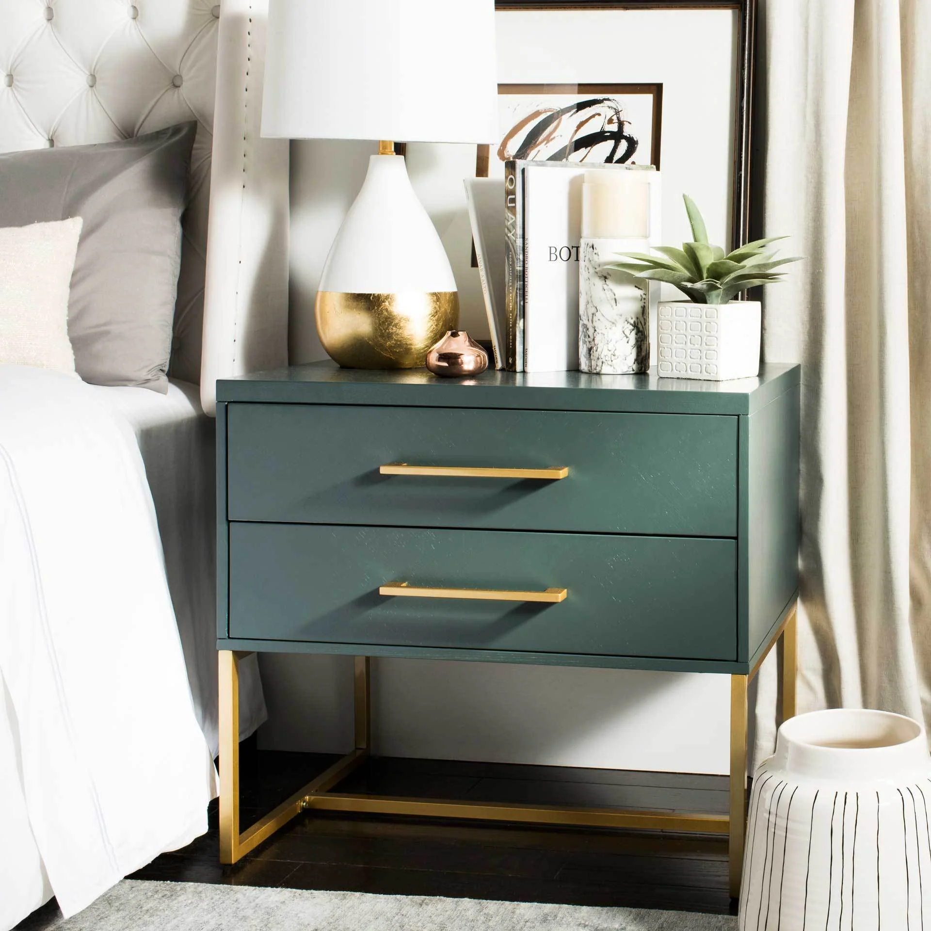 Esther Nightstand Steel Teal - Image 6