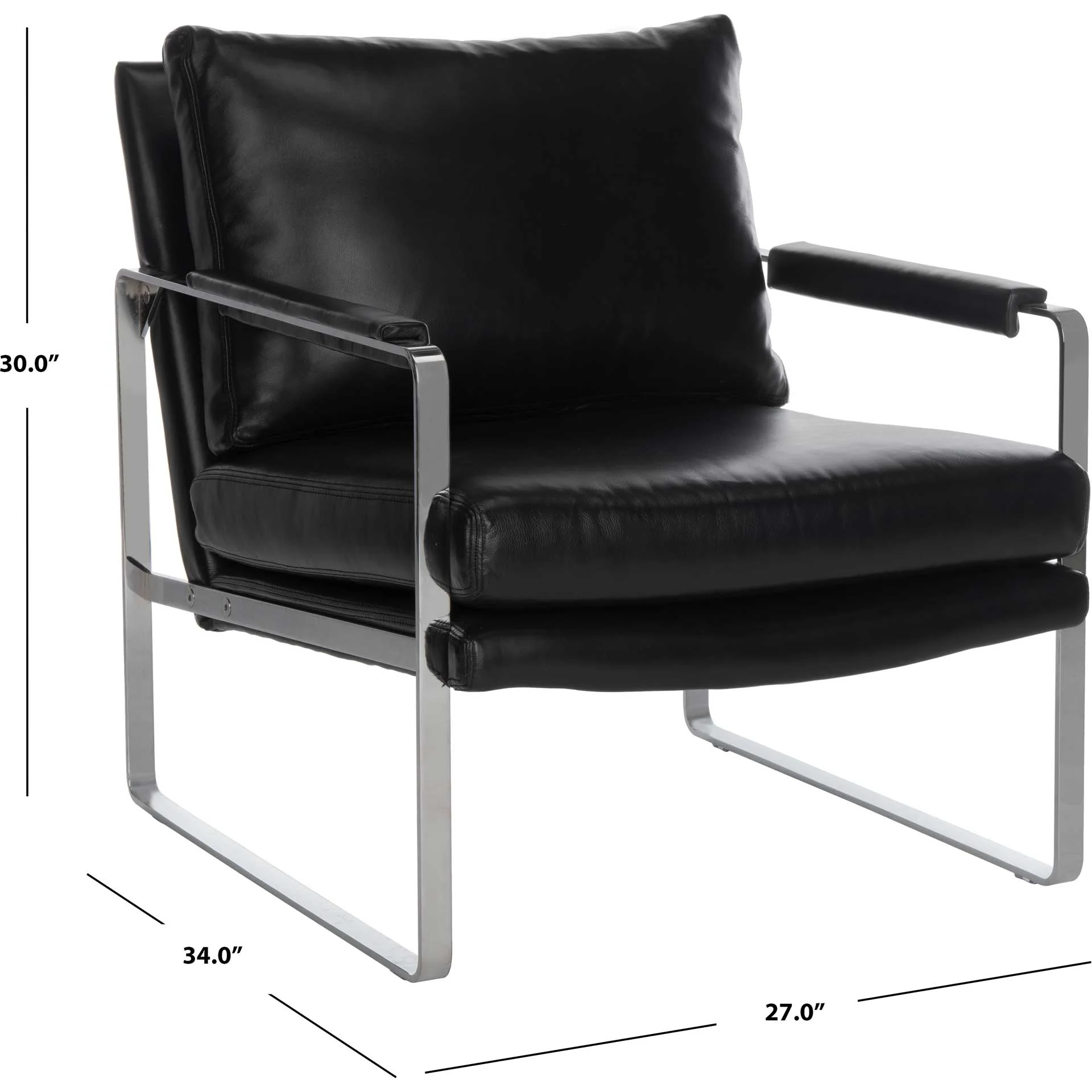 Estrella Metal Accent Chair Black/Silver - Image 6