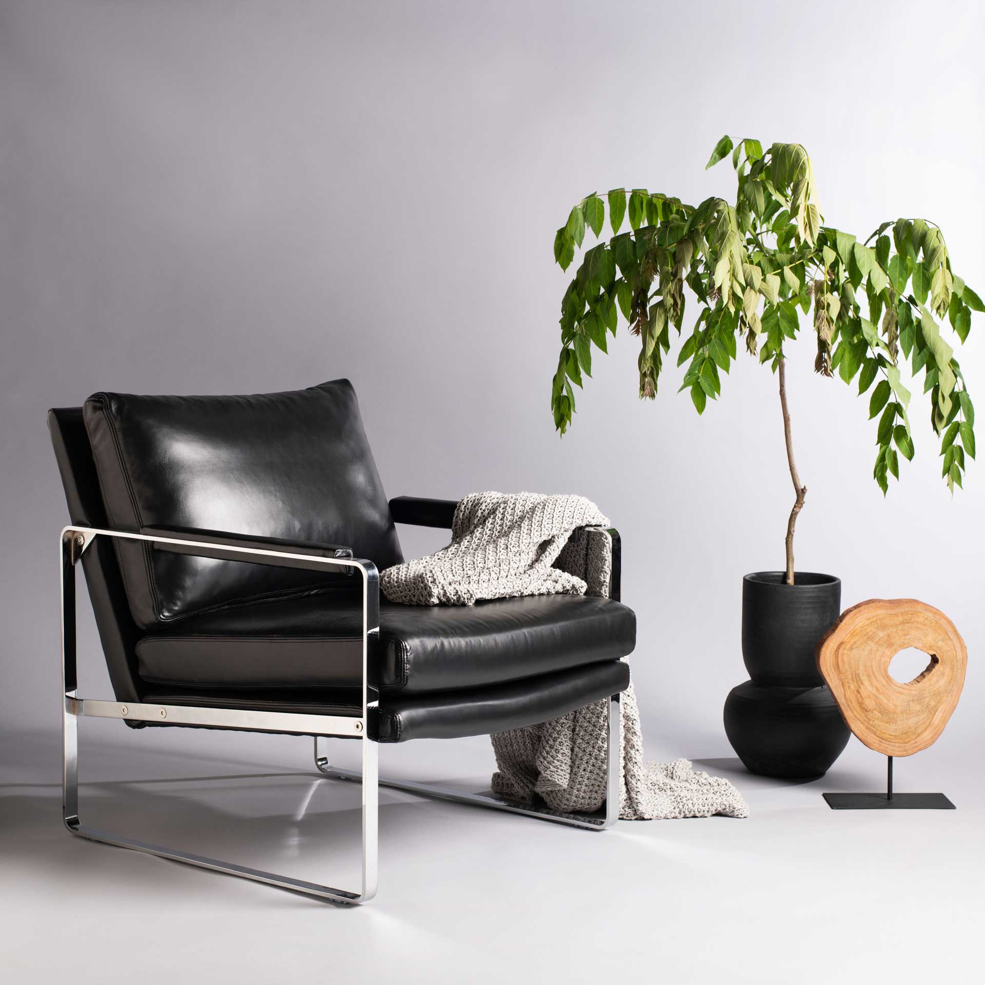 Estrella Metal Accent Chair Black/Silver - Image 7