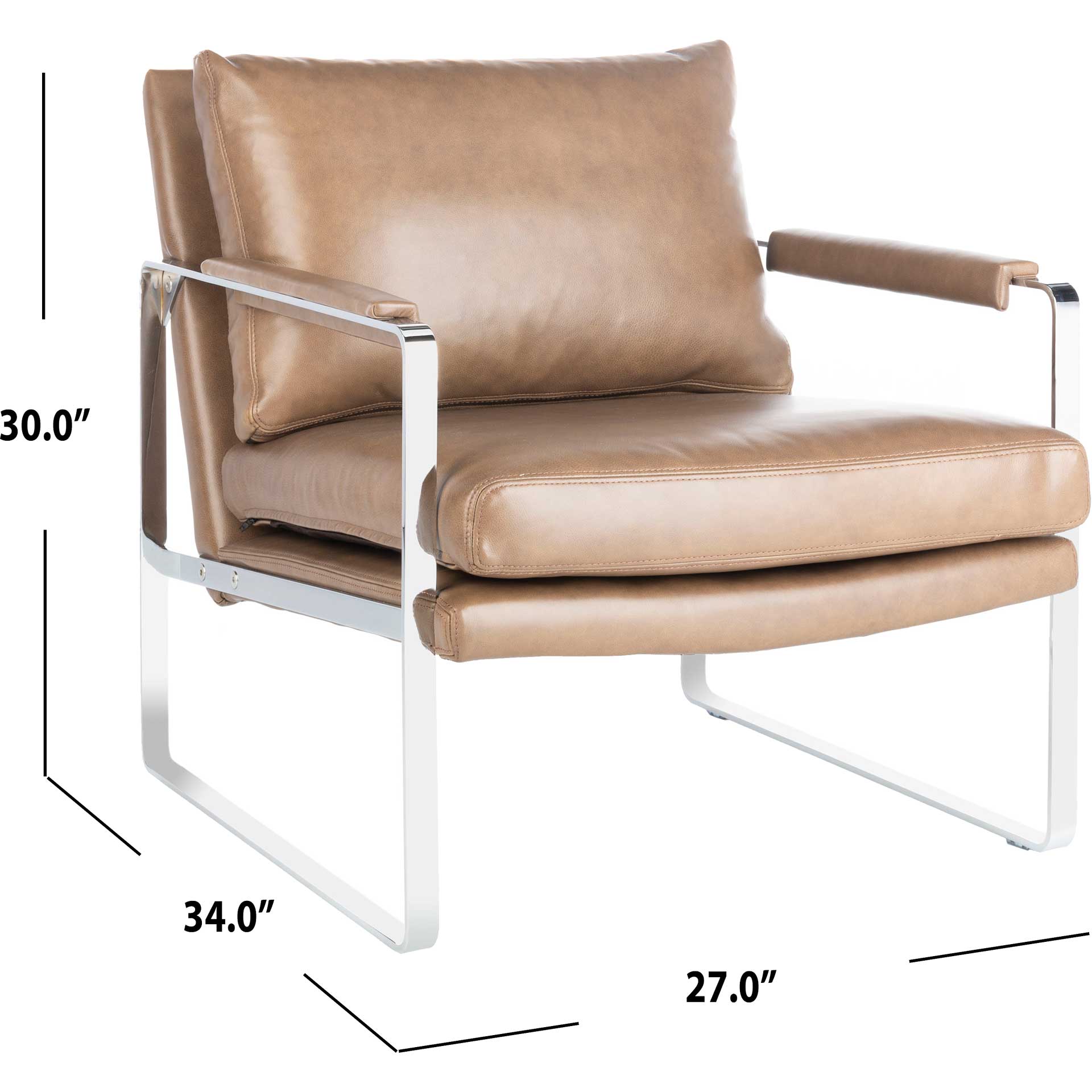 Estrella Metal Accent Chair Dark Brown/Silver - Image 6