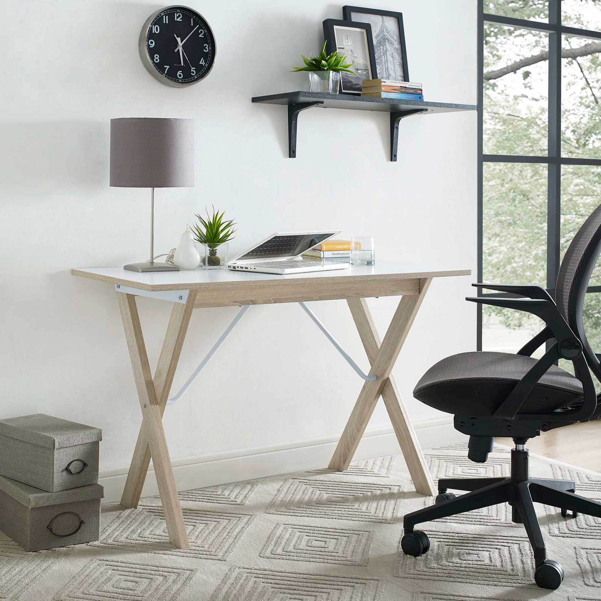 Estrella Wood Writing Desk Natural White - Image 4