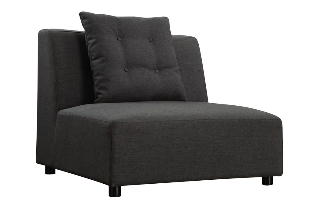 Eton Gray Linen 5 Piece Modular Sectional - Image 4