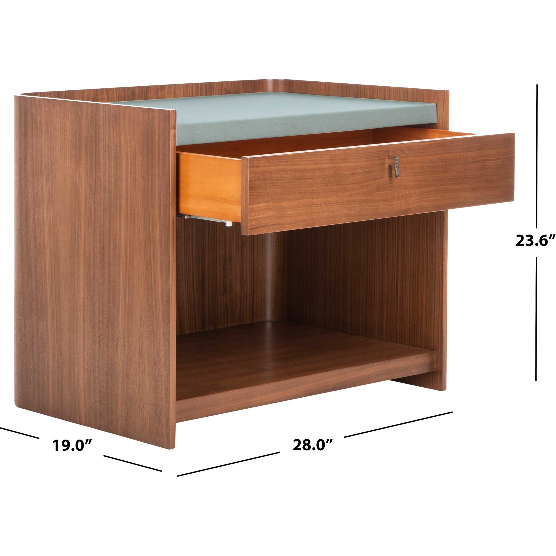 Eugene Nightstand Walnut/Pale Gray - Image 9