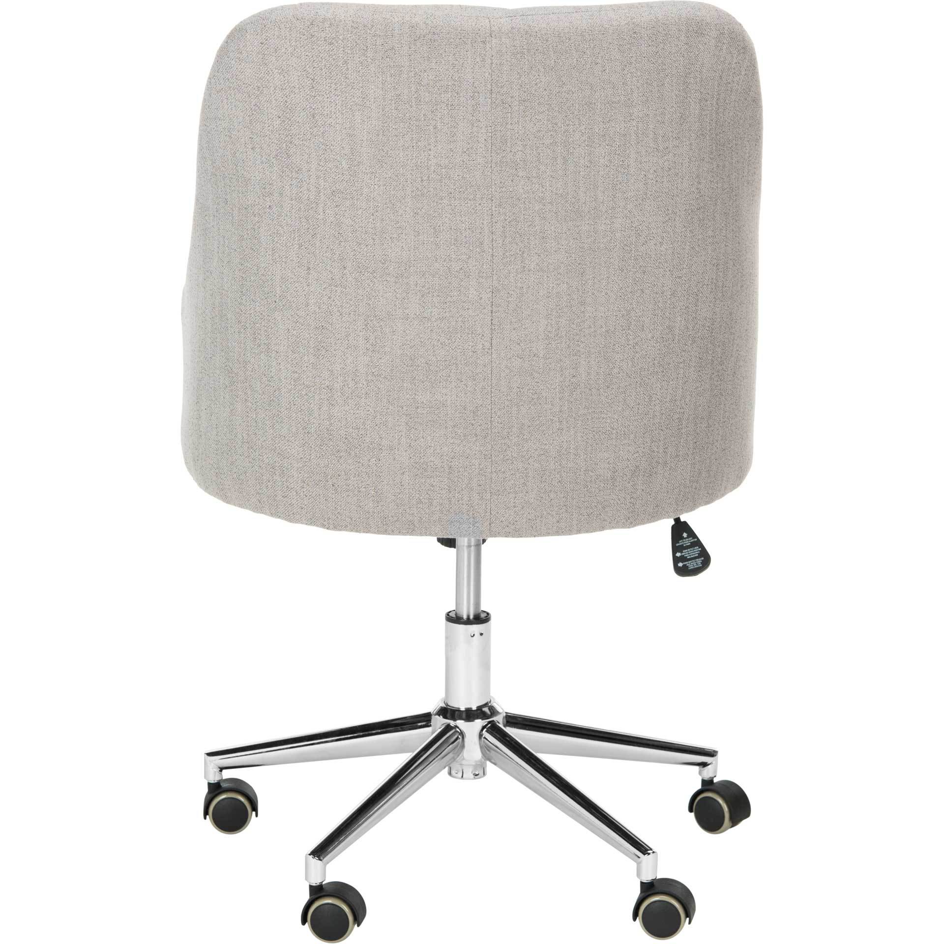Evelyn Tufted Linen Swivel Office Chair - Image 3