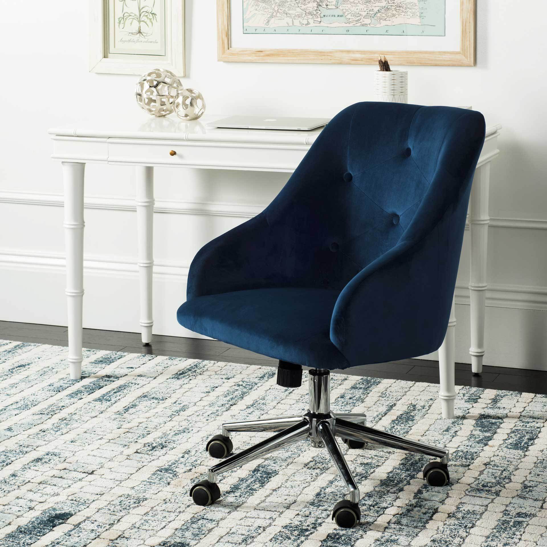 Evelyn Tufted Velvet Swivel Office Chair - Image 6