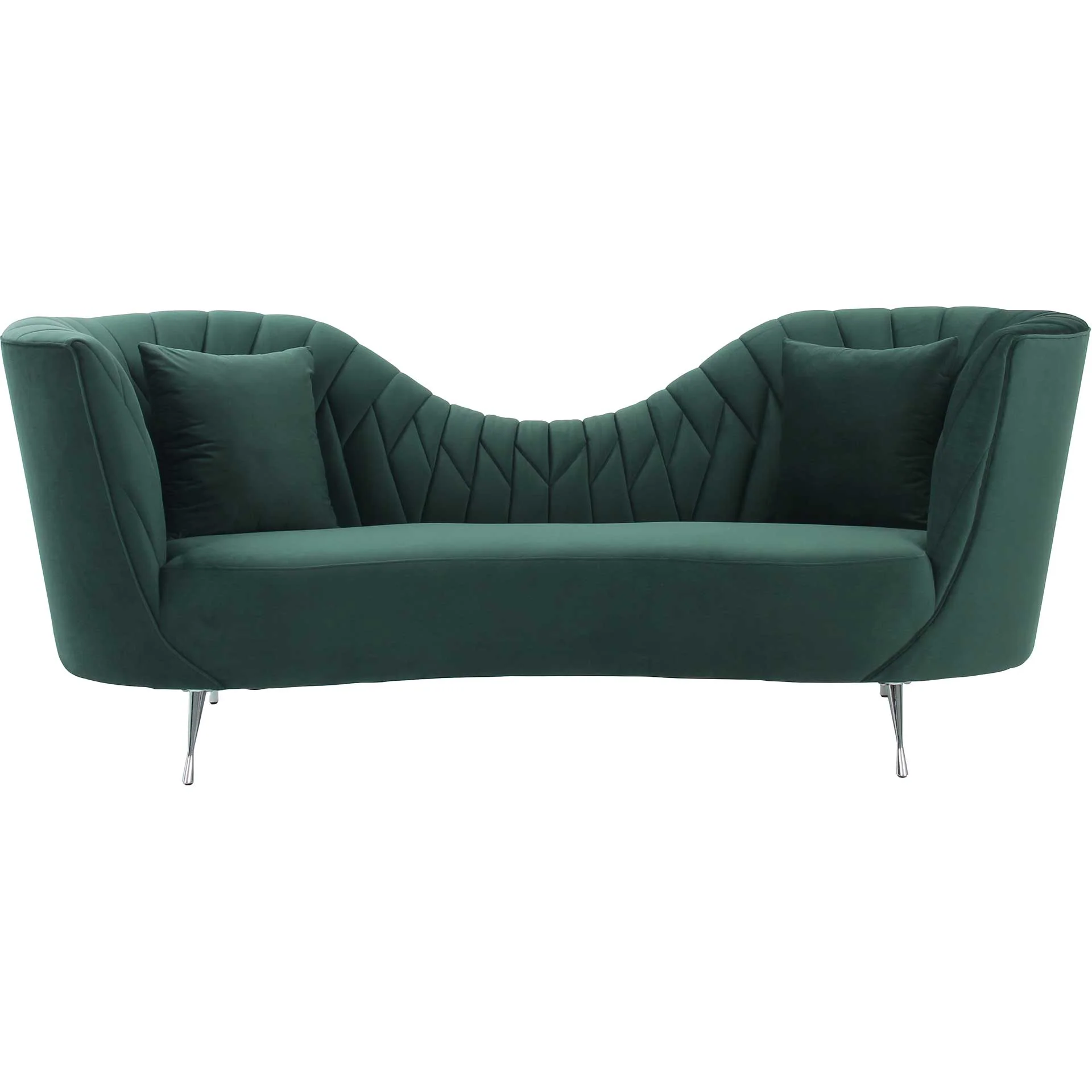 Evening Velvet Sofa Forest Green - Image 2
