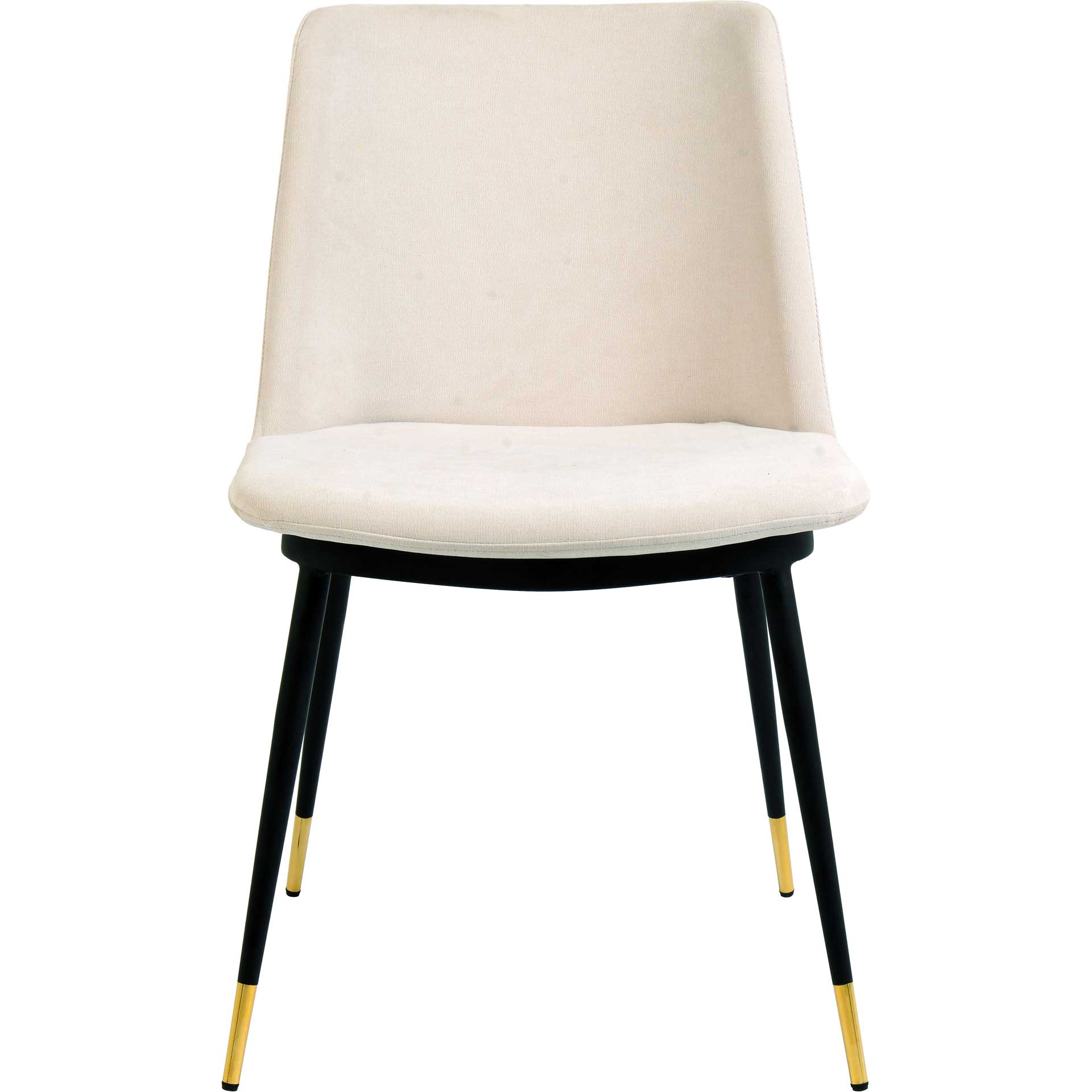 Eventide Gold Legs Velvet Chair Cream (Set of 2) - Image 2