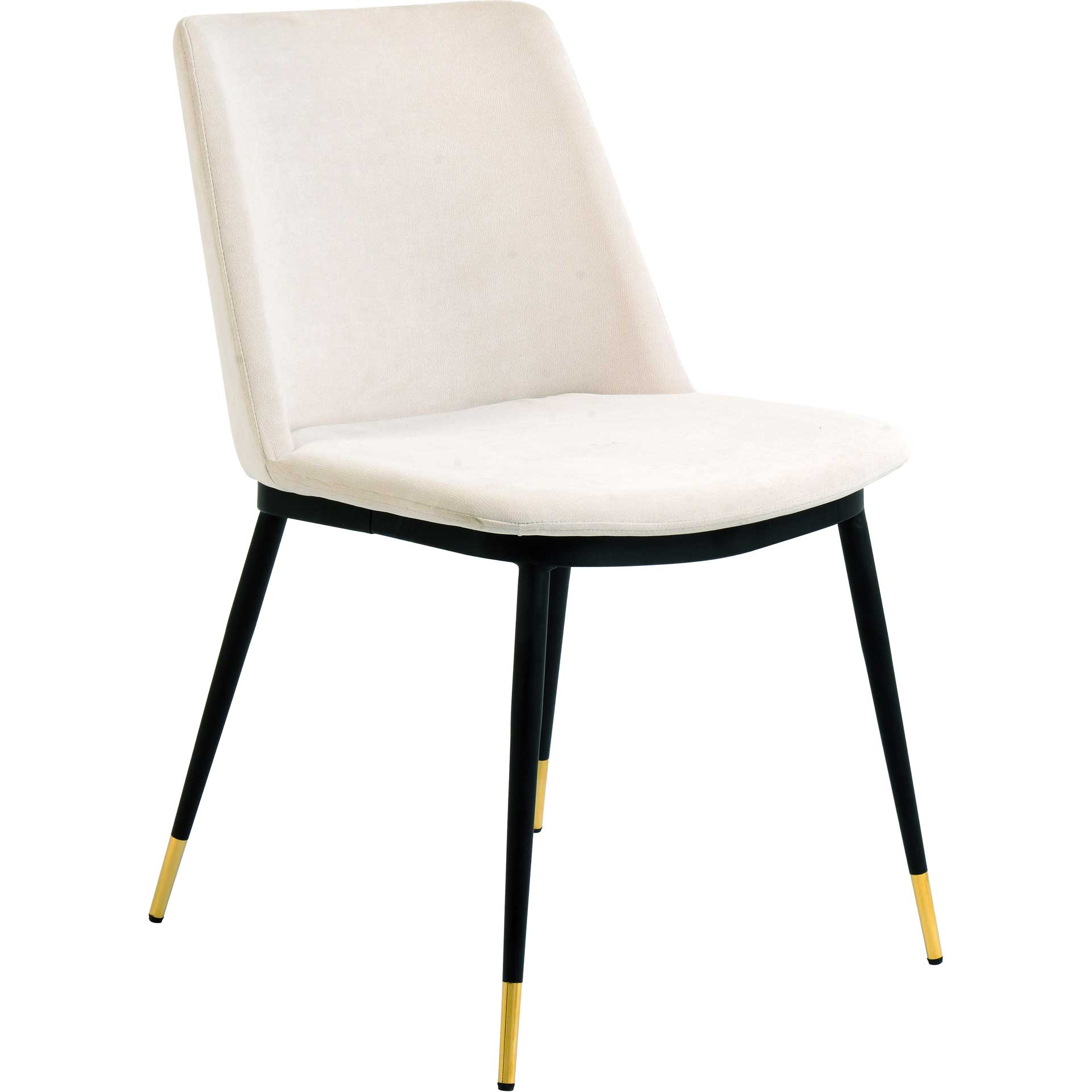 Eventide Gold Legs Velvet Chair Cream (Set of 2) - Image 3