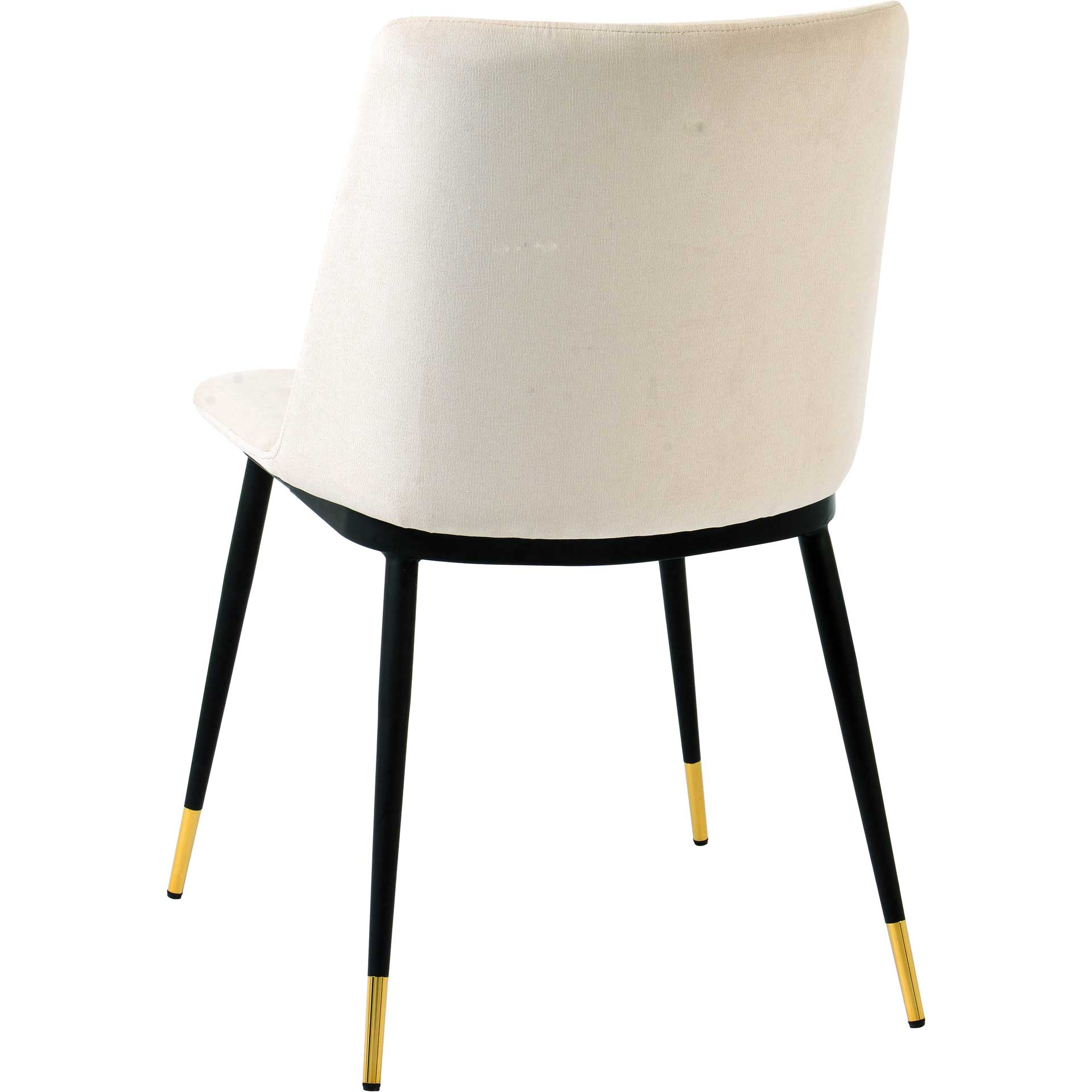 Eventide Gold Legs Velvet Chair Cream (Set of 2) - Image 5