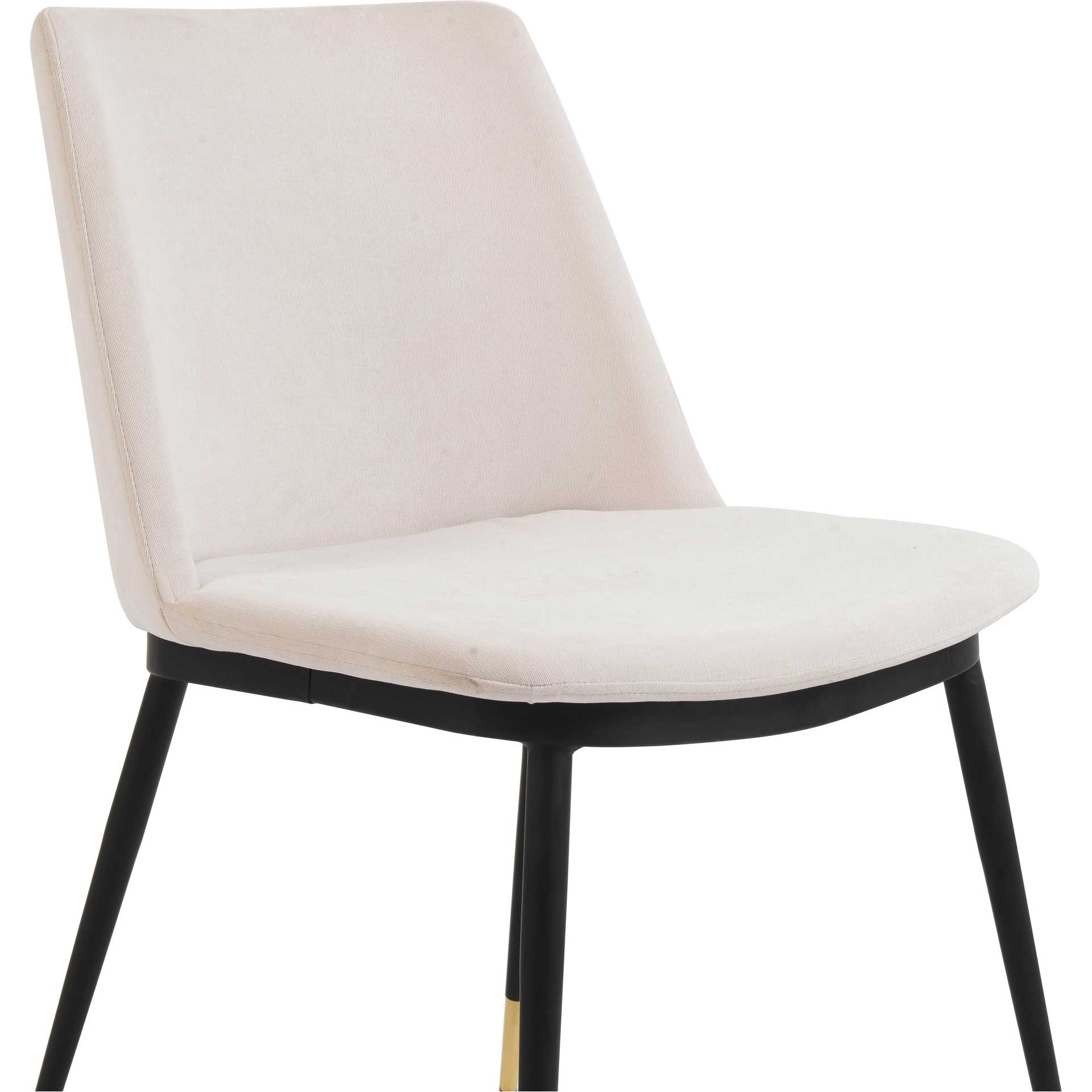 Eventide Gold Legs Velvet Chair Cream (Set of 2) - Image 6