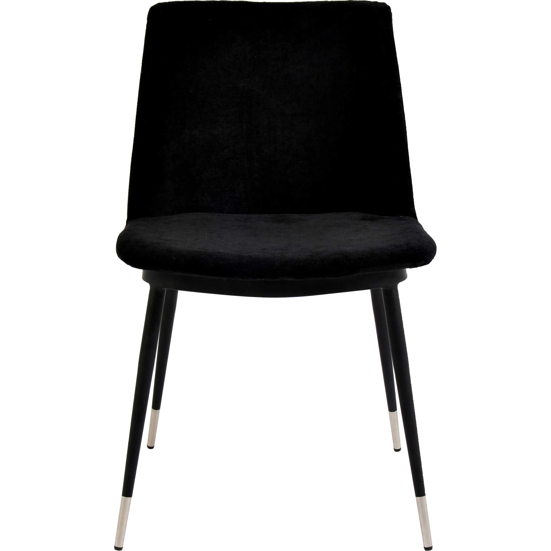 Eventide Silver Legs Velvet Chair Black (Set of 2) - Image 2