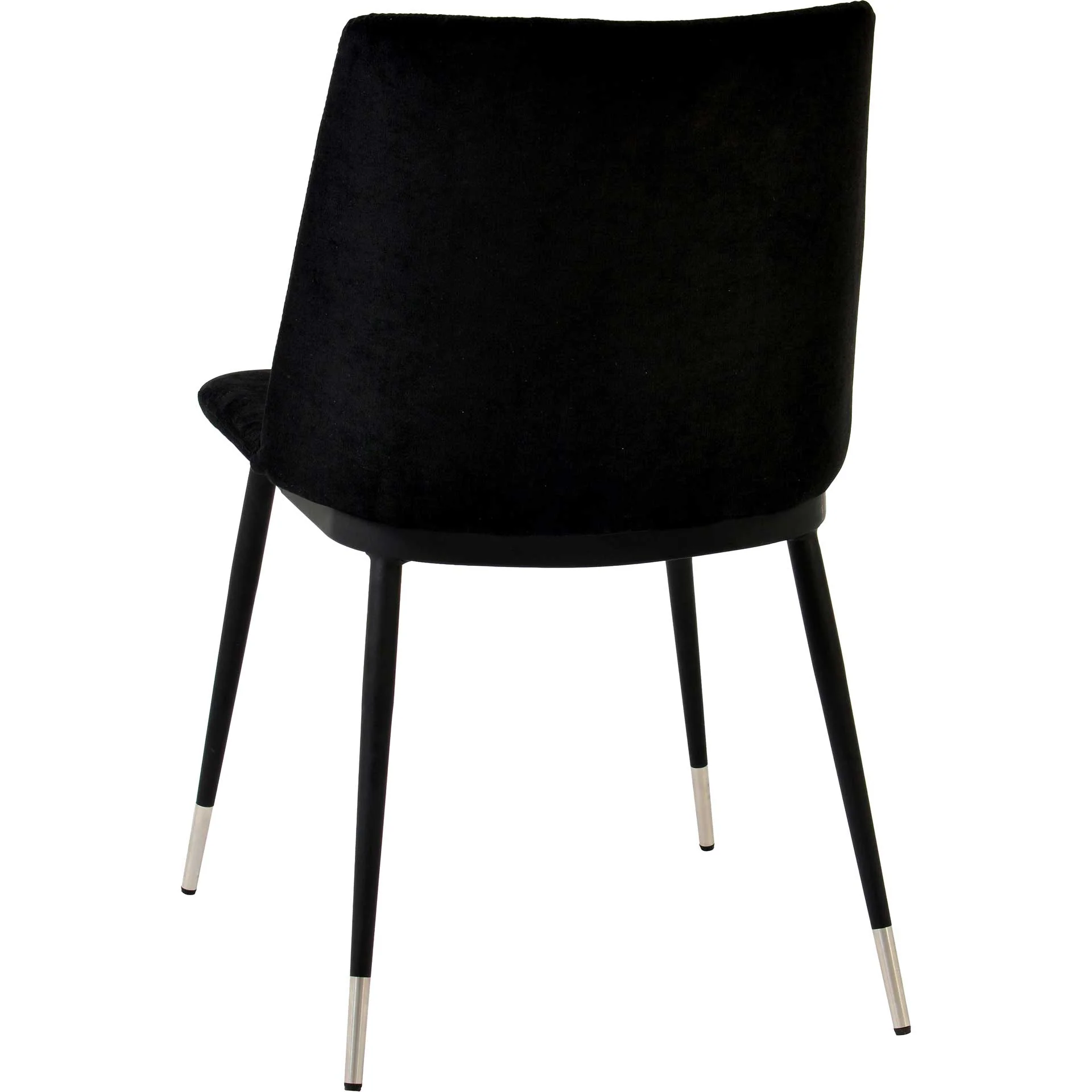 Eventide Silver Legs Velvet Chair Black (Set of 2) - Image 5