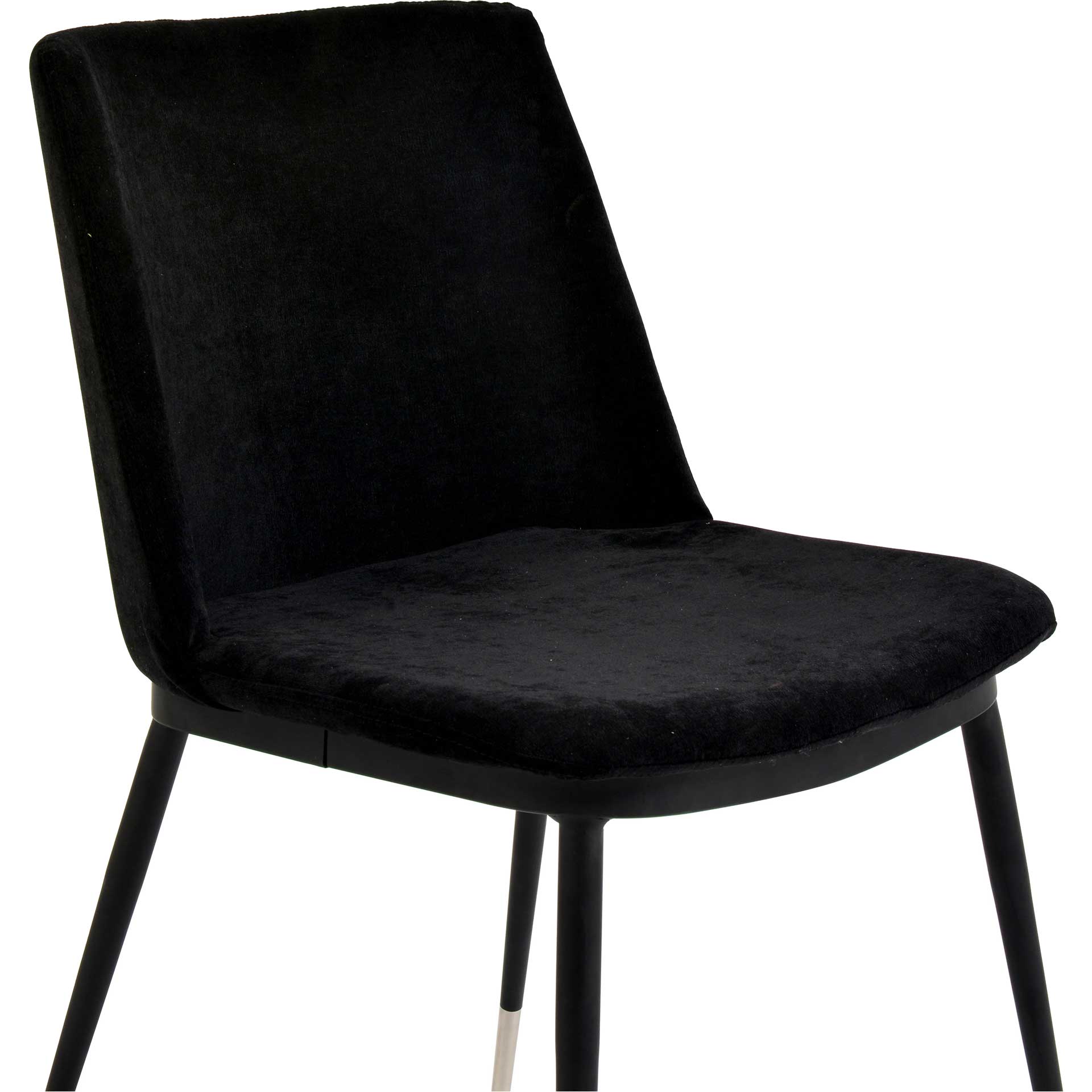 Eventide Silver Legs Velvet Chair Black (Set of 2) - Image 6