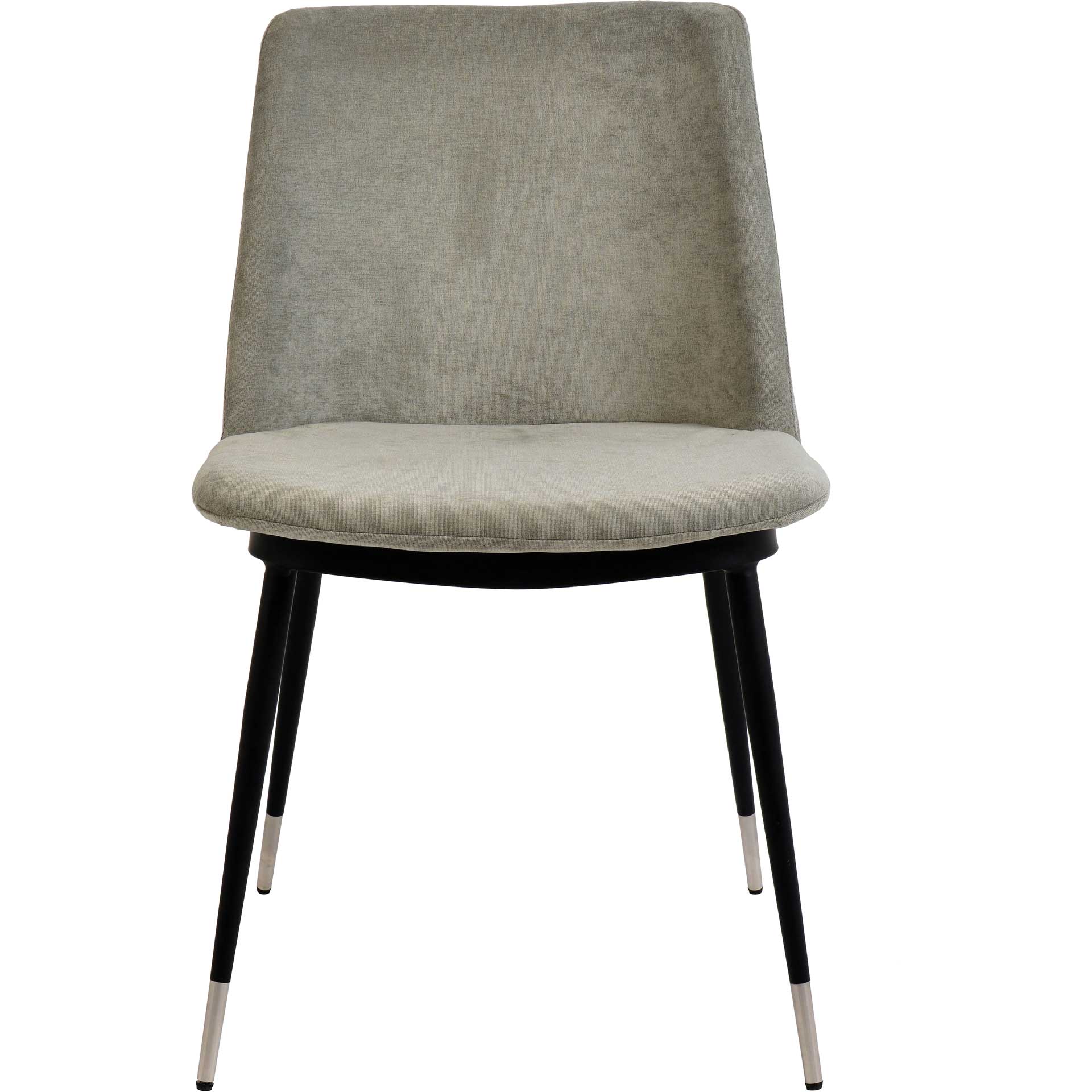 Eventide Silver Legs Velvet Chair Gray (Set of 2) - Image 2