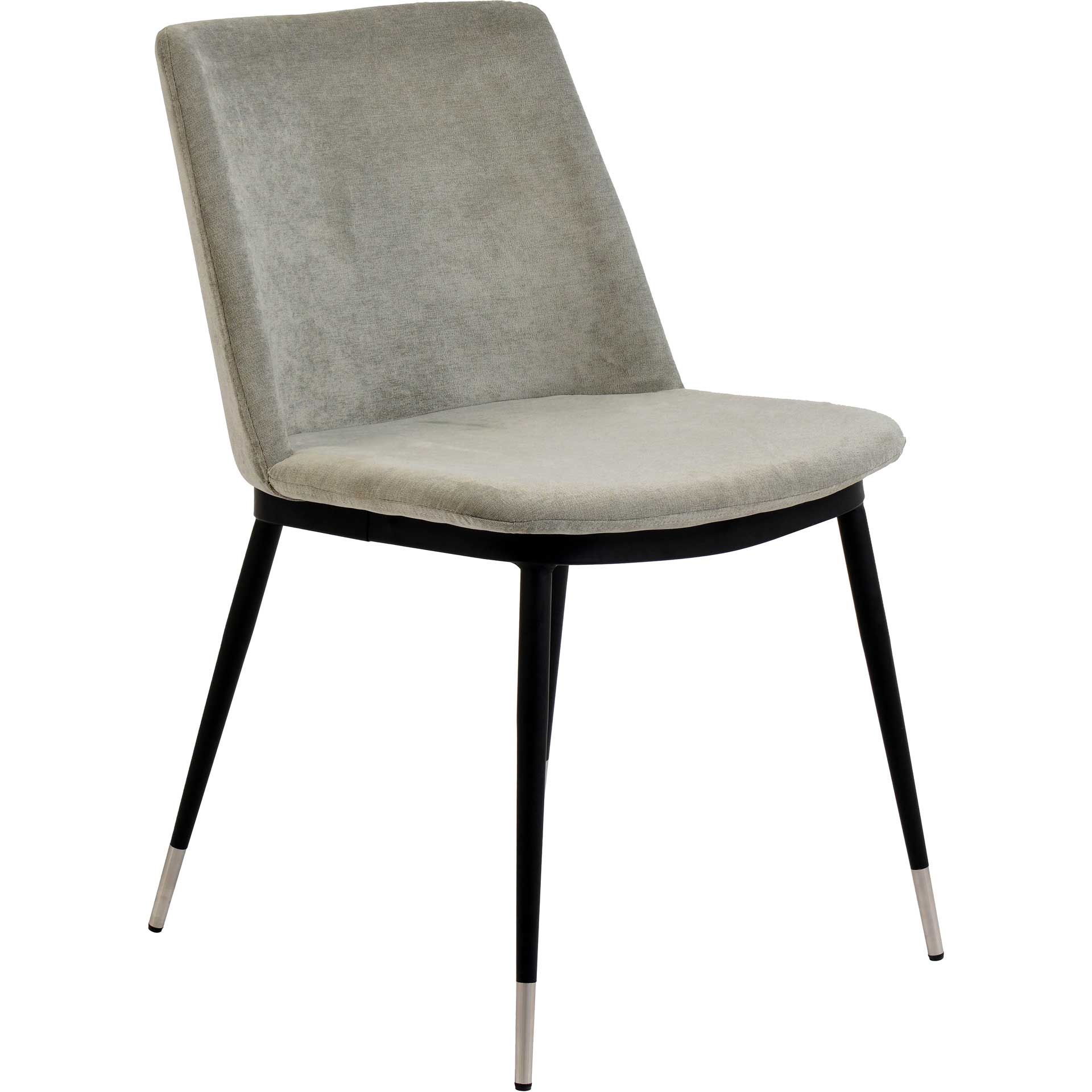 Eventide Silver Legs Velvet Chair Gray (Set of 2) - Image 3