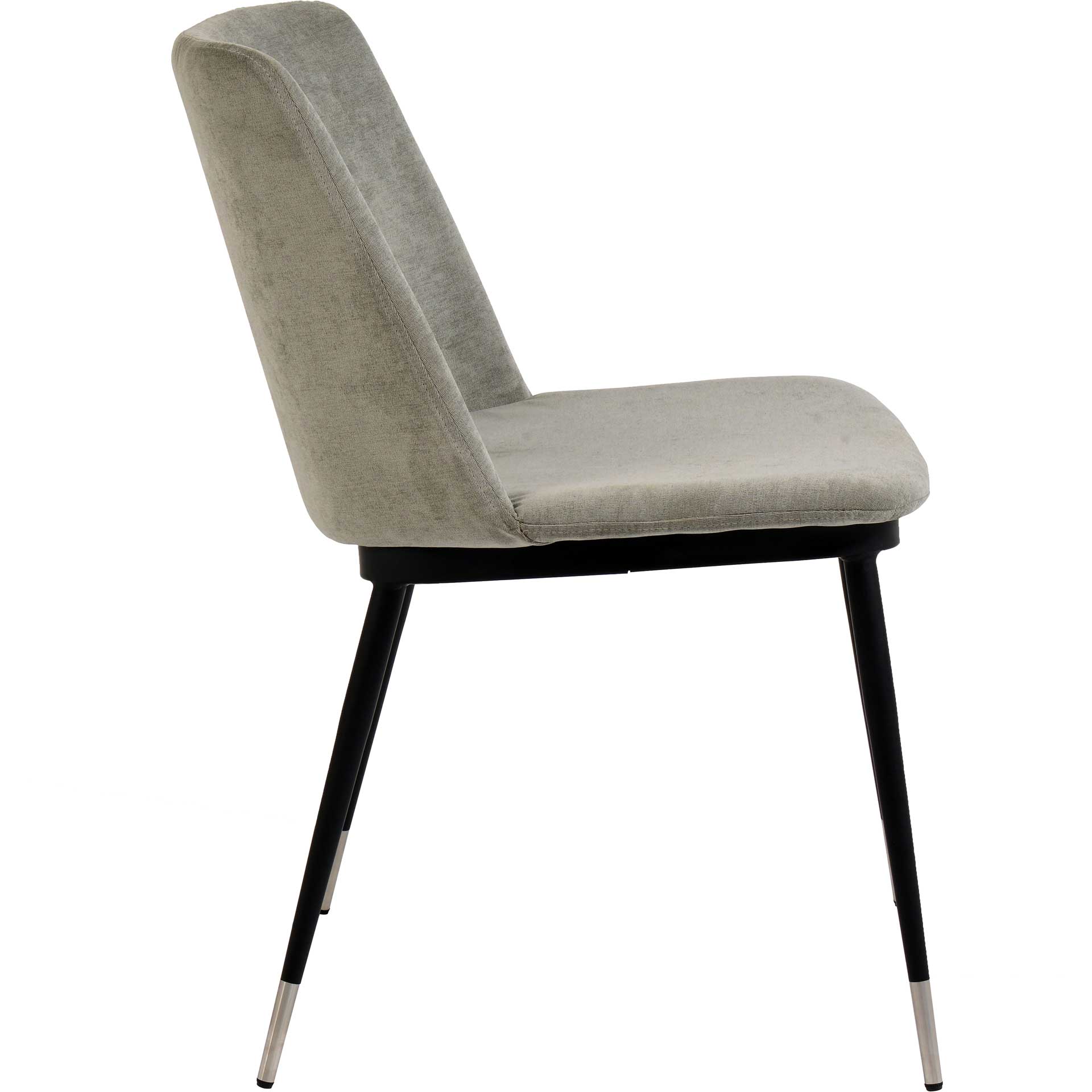 Eventide Silver Legs Velvet Chair Gray (Set of 2) - Image 4