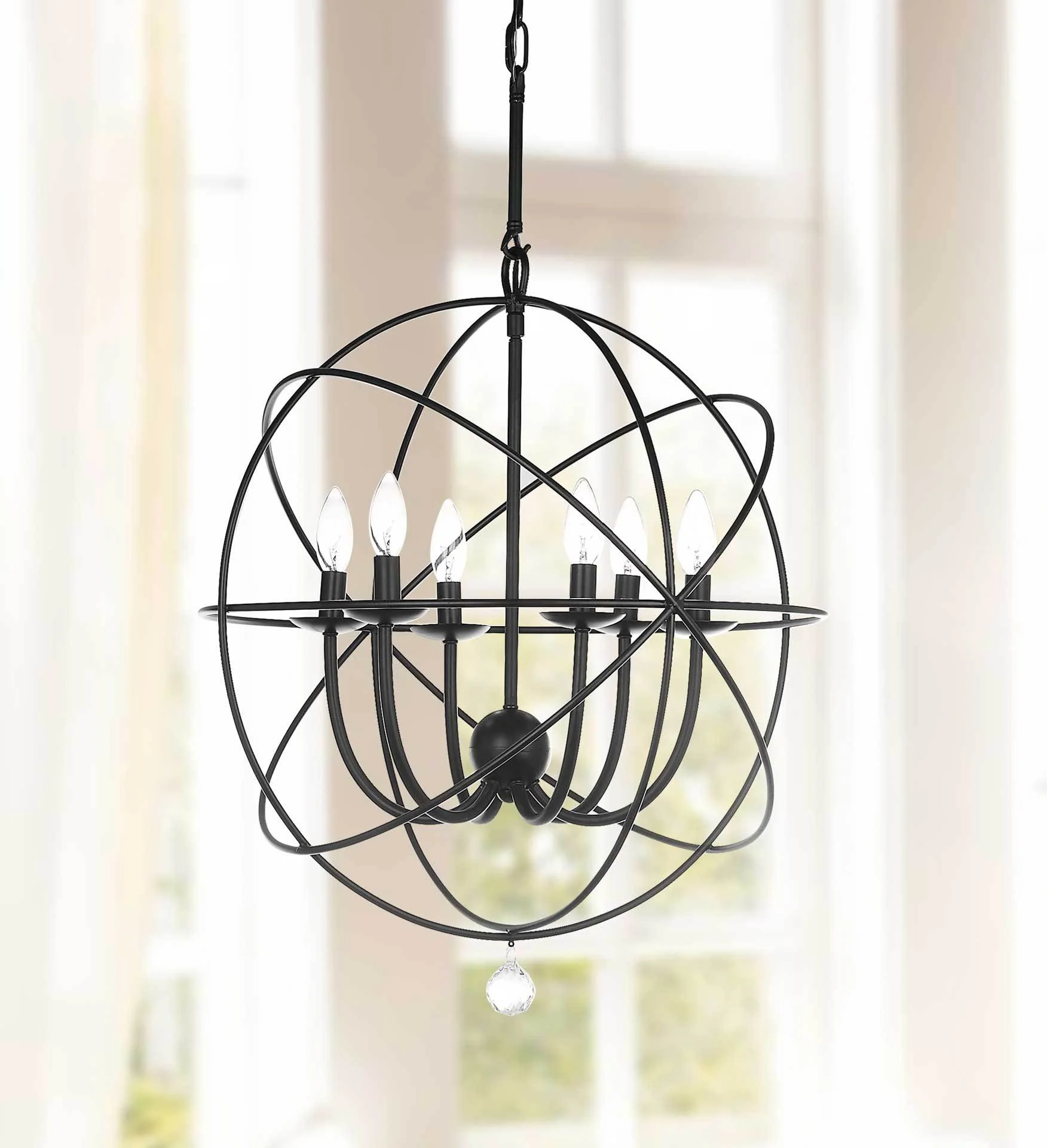 Everett Adjustable Chandelier Black - Image 3