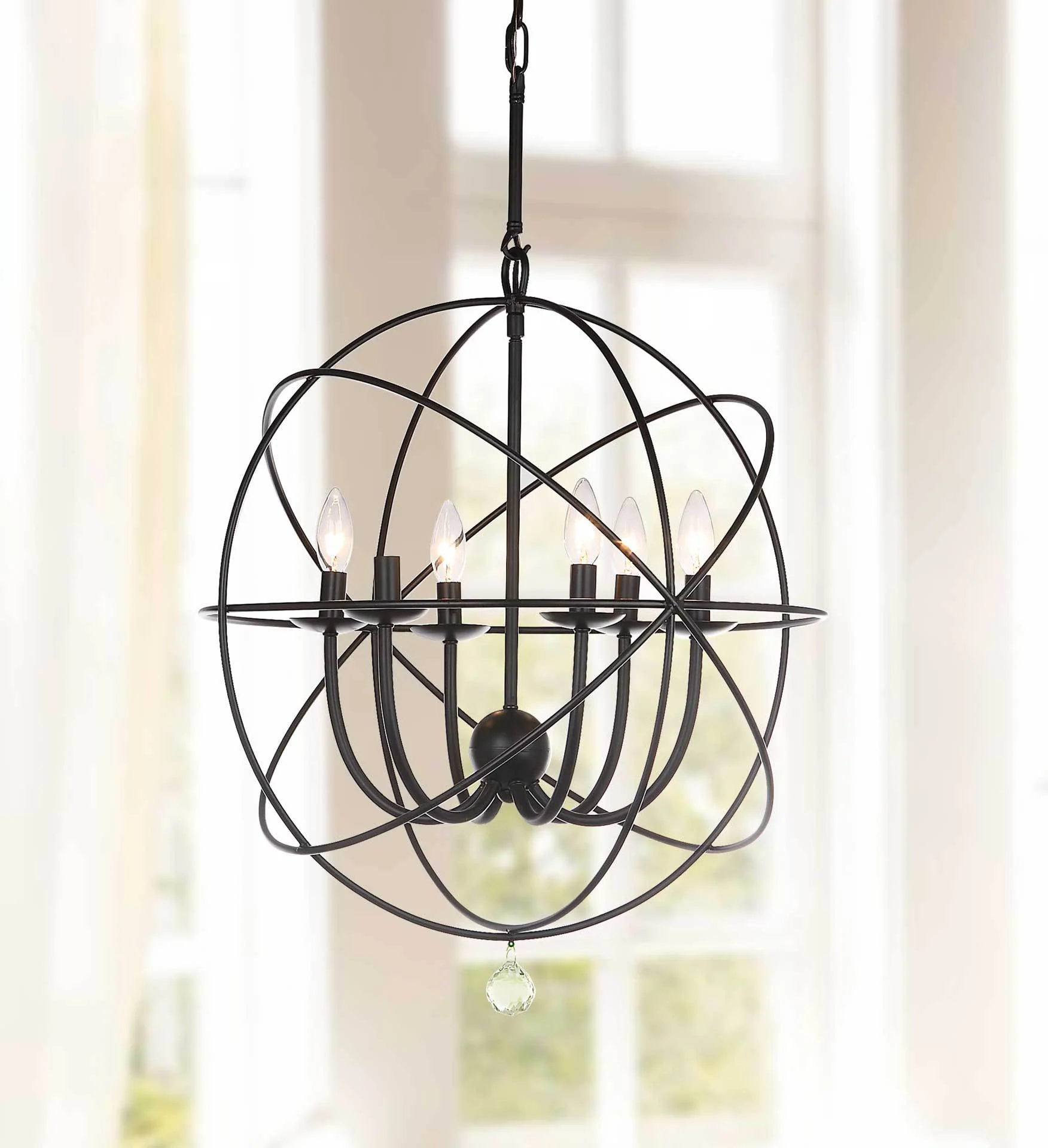 Everett Adjustable Chandelier Black - Image 4