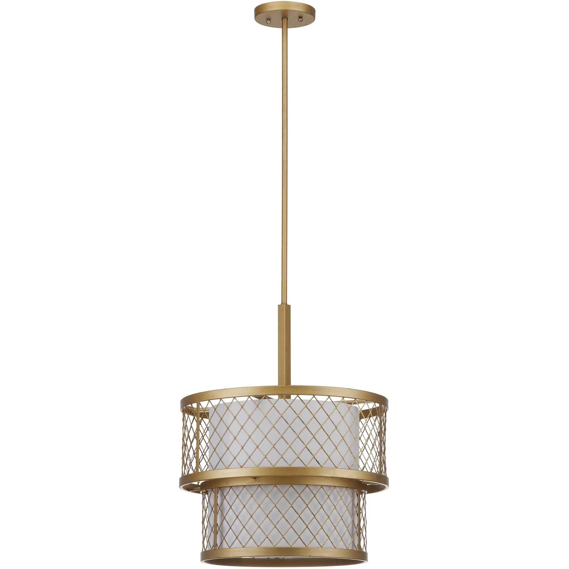 Everett Antique Gold Mesh Adjustable Pendant - Image 2