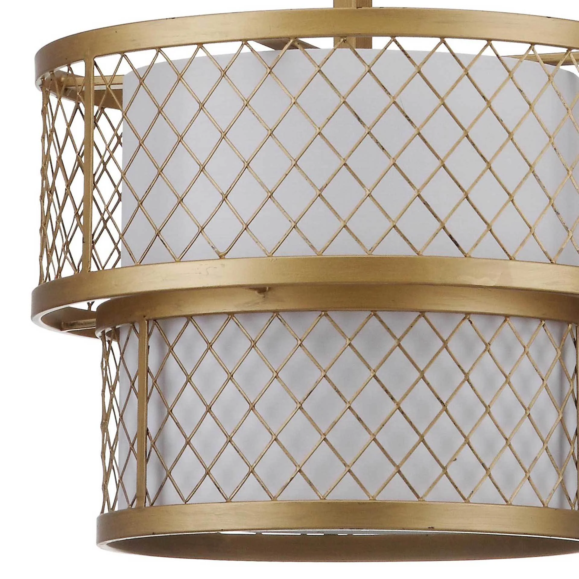 Everett Antique Gold Mesh Adjustable Pendant - Image 3