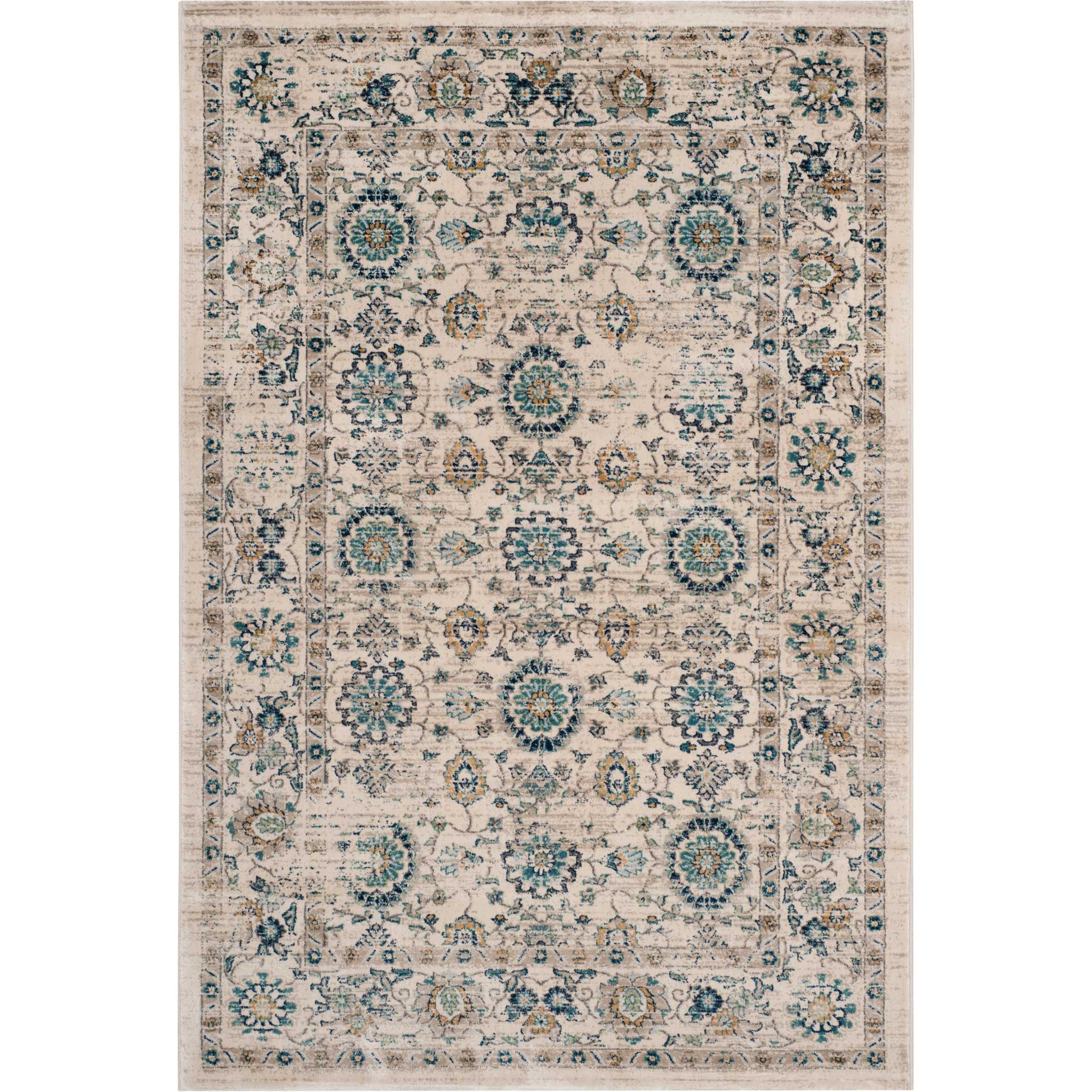 Evoke Beige/Turquoise Area Rug - Image 2