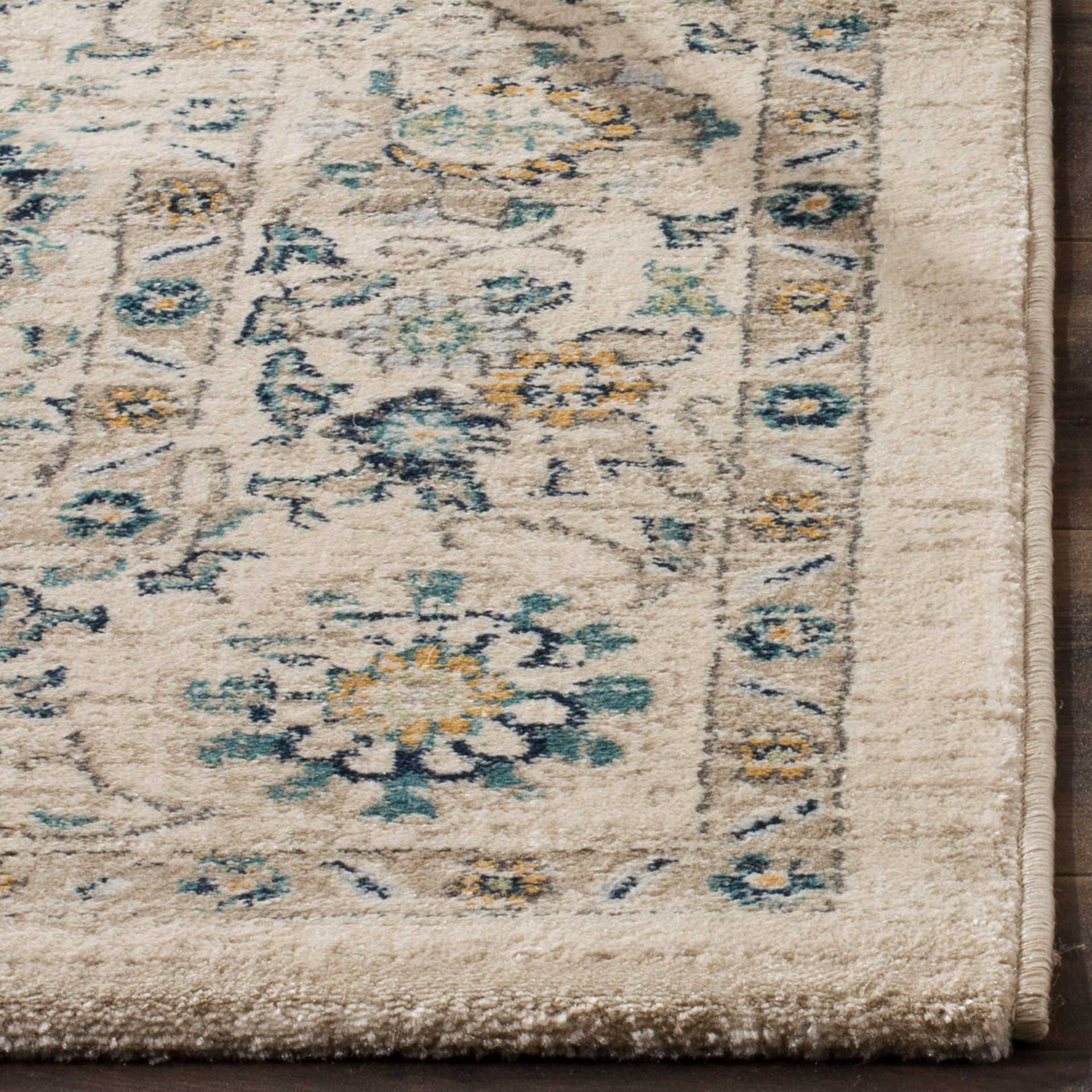 Evoke Beige/Turquoise Area Rug - Image 4