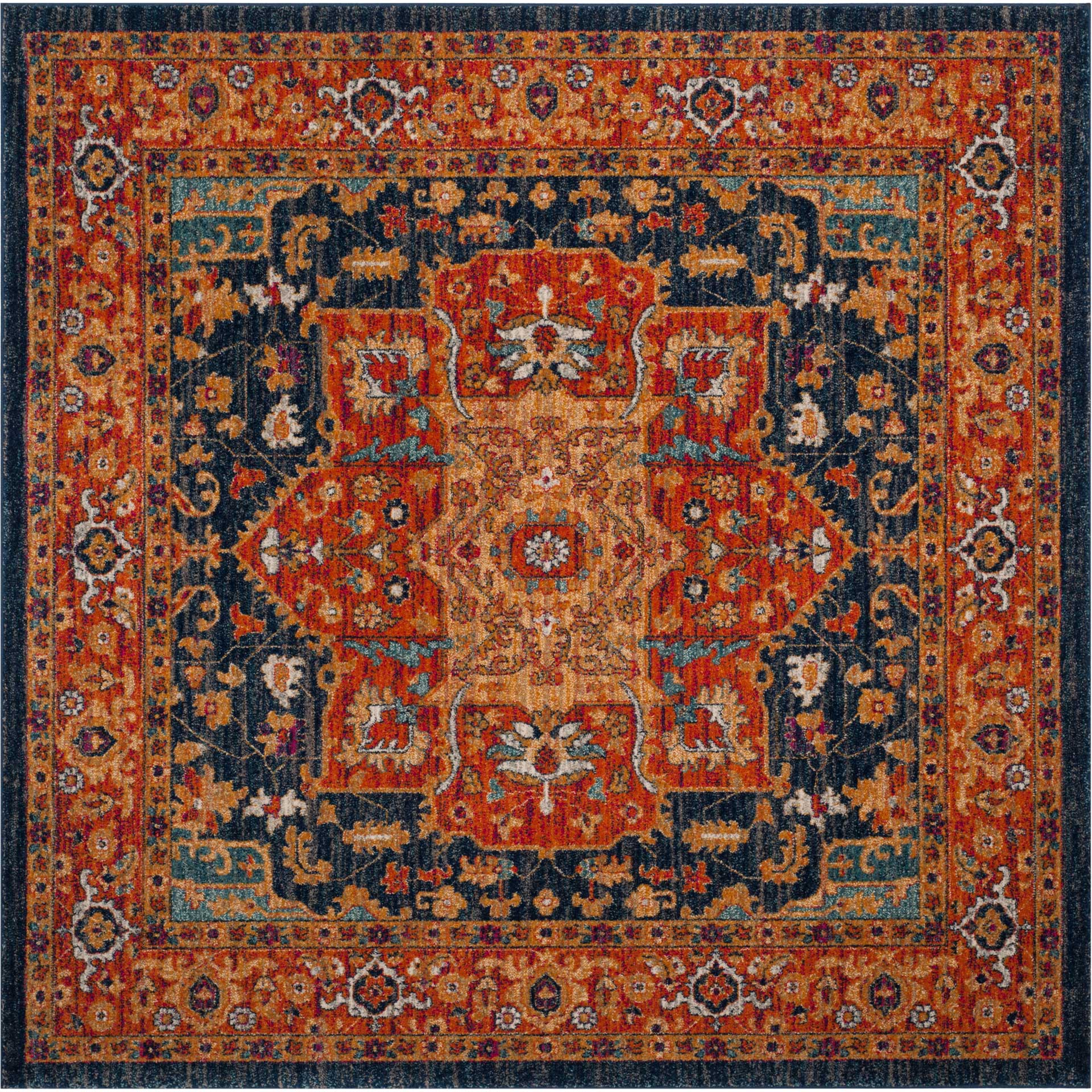 Evoke Blue/Orange Area Rug - Image 2