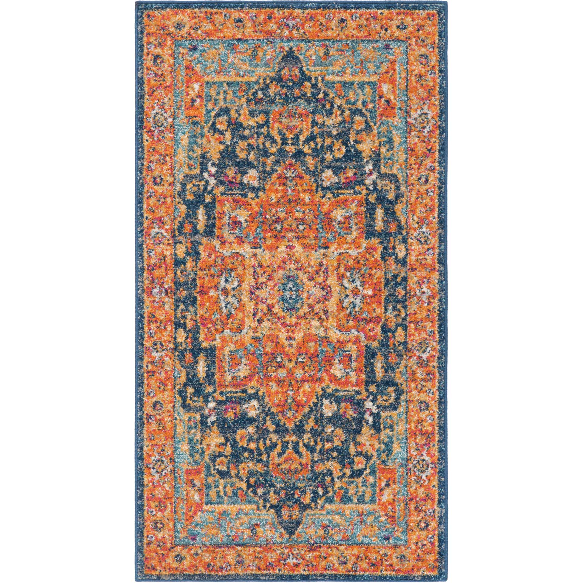 Evoke Blue/Orange Area Rug - Image 5