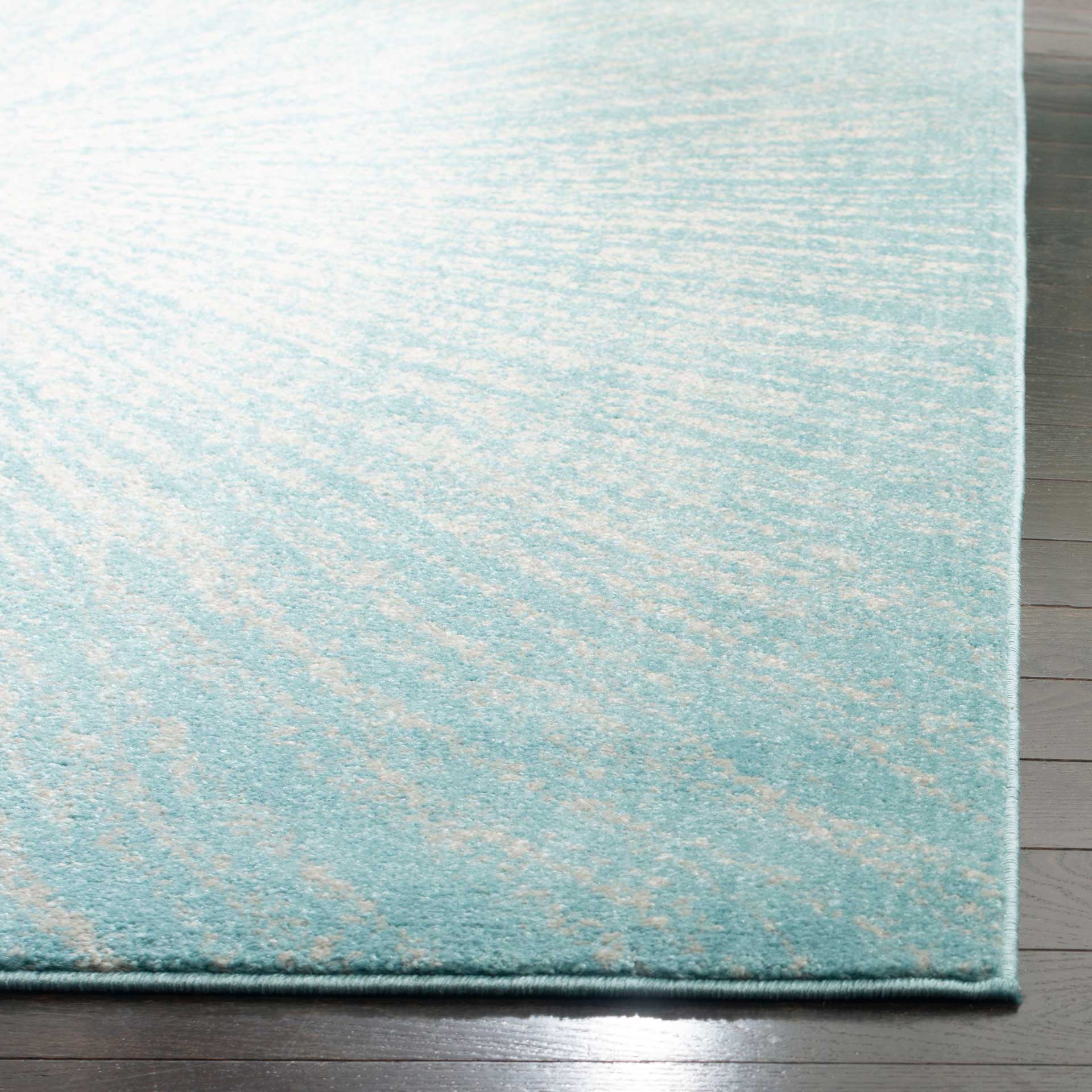 Evoke Burst Aqua/Ivory Area Rug - Image 3