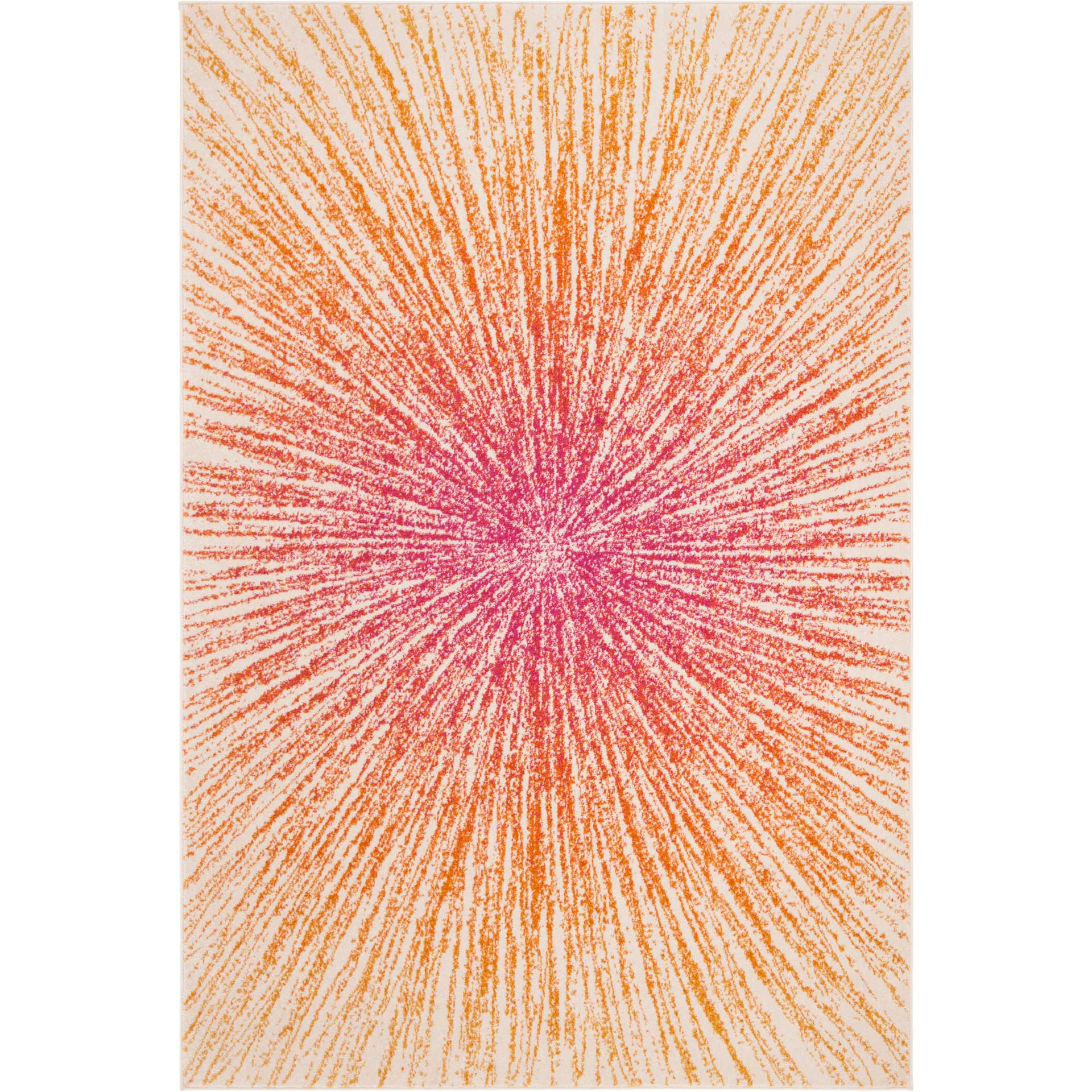 Evoke Burst Fuchsia/Cream Area Rug - Image 2