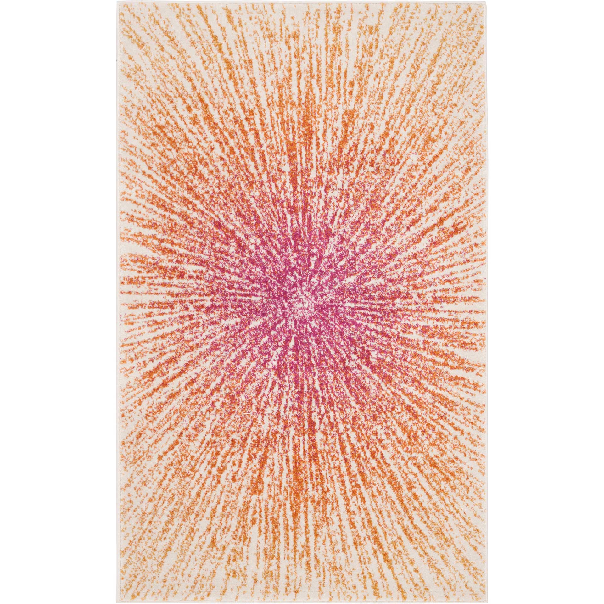 Evoke Burst Fuchsia/Cream Area Rug - Image 3
