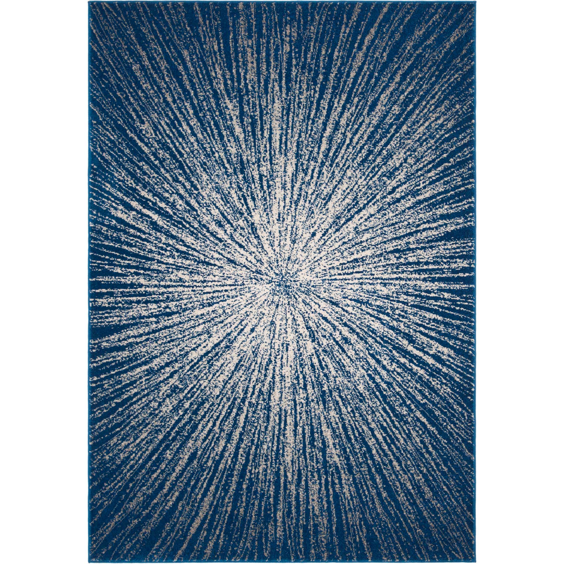 Evoke Burst Navy/Ivory Area Rug - Image 3
