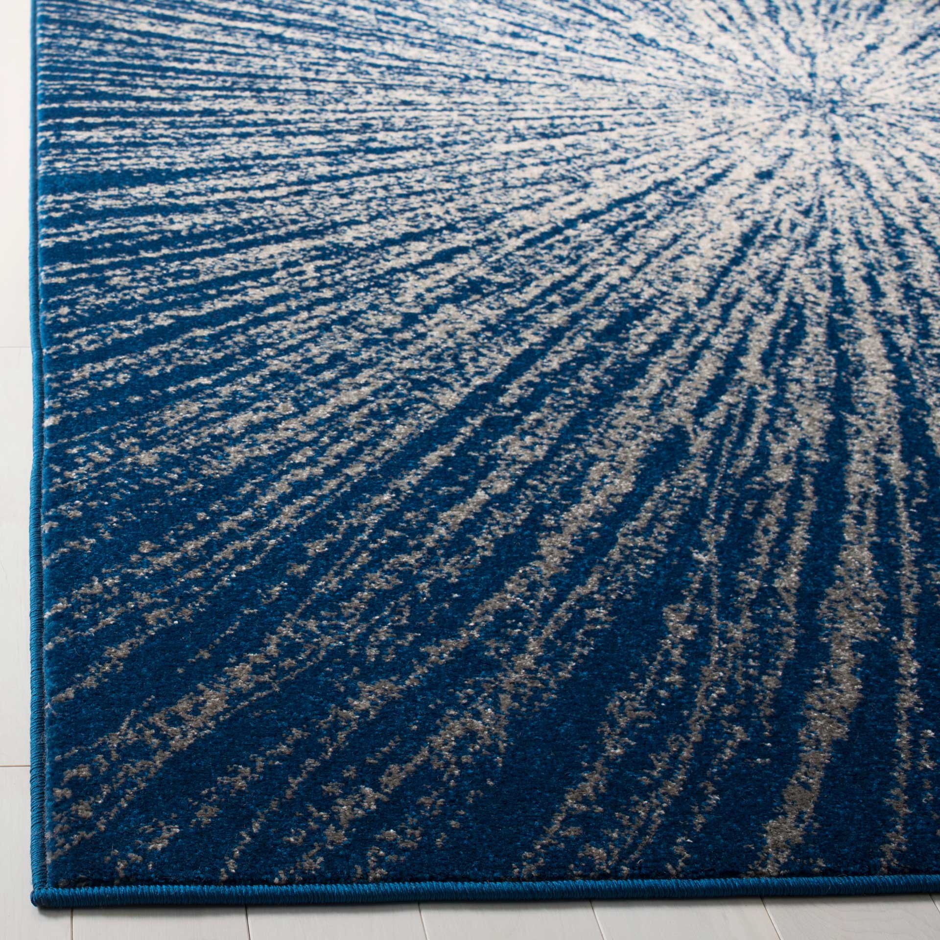 Evoke Burst Navy/Ivory Area Rug - Image 5