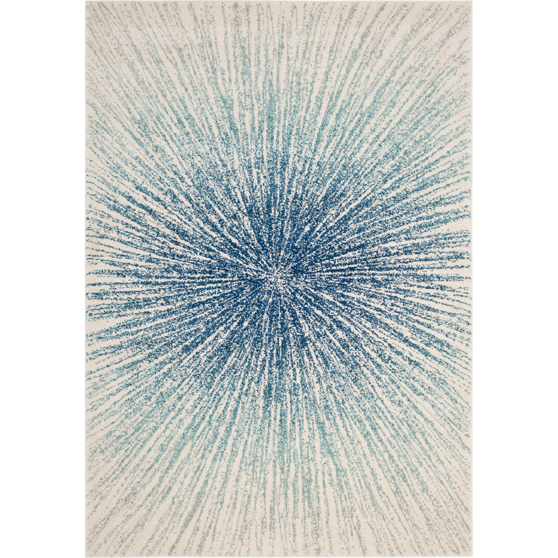 Evoke Burst Royal/Ivory Area Rug - Image 2