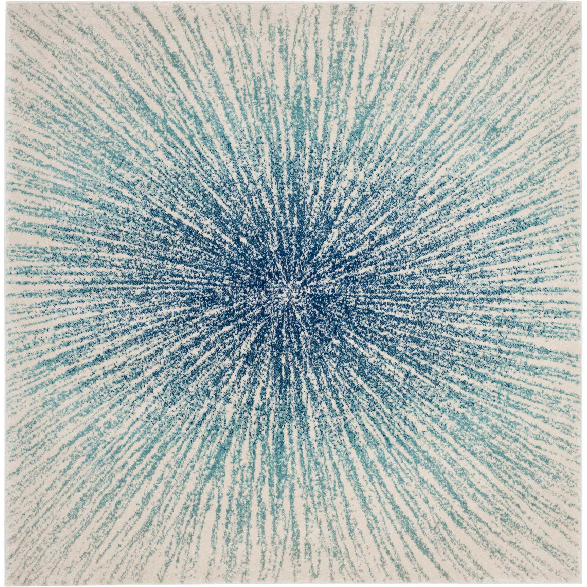 Evoke Burst Royal/Ivory Area Rug - Image 3