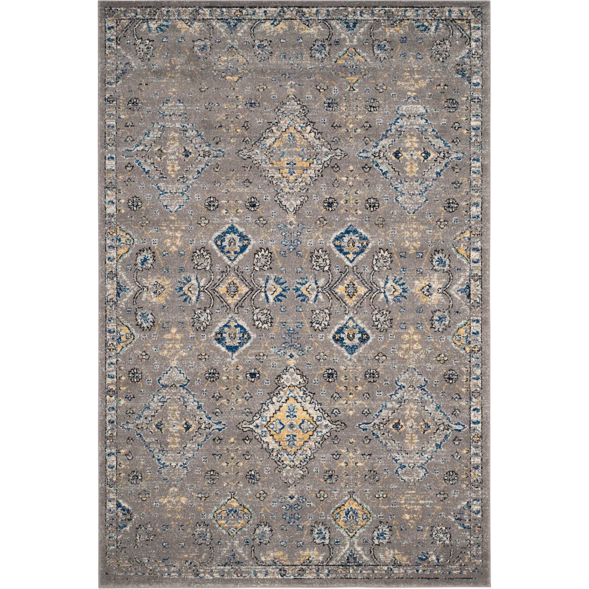 Evoke Dark Gray/Yellow Area Rug - Image 2