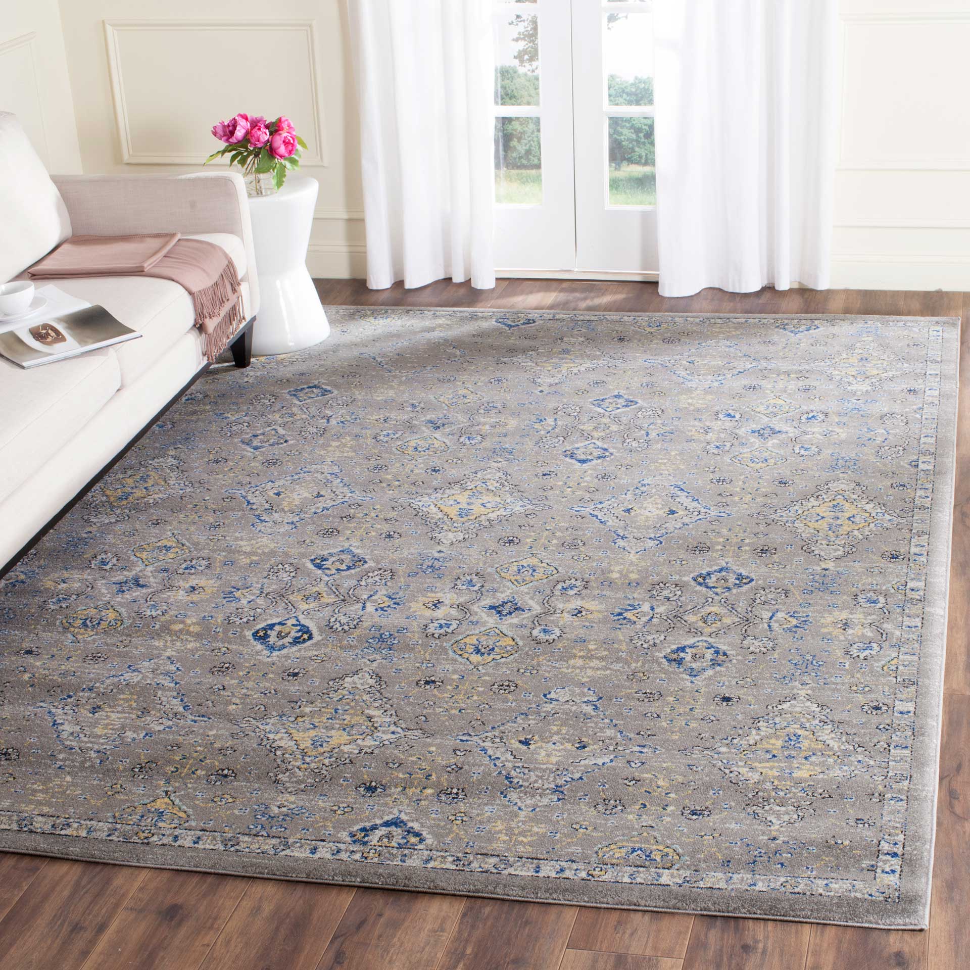 Evoke Dark Gray/Yellow Area Rug - Image 7