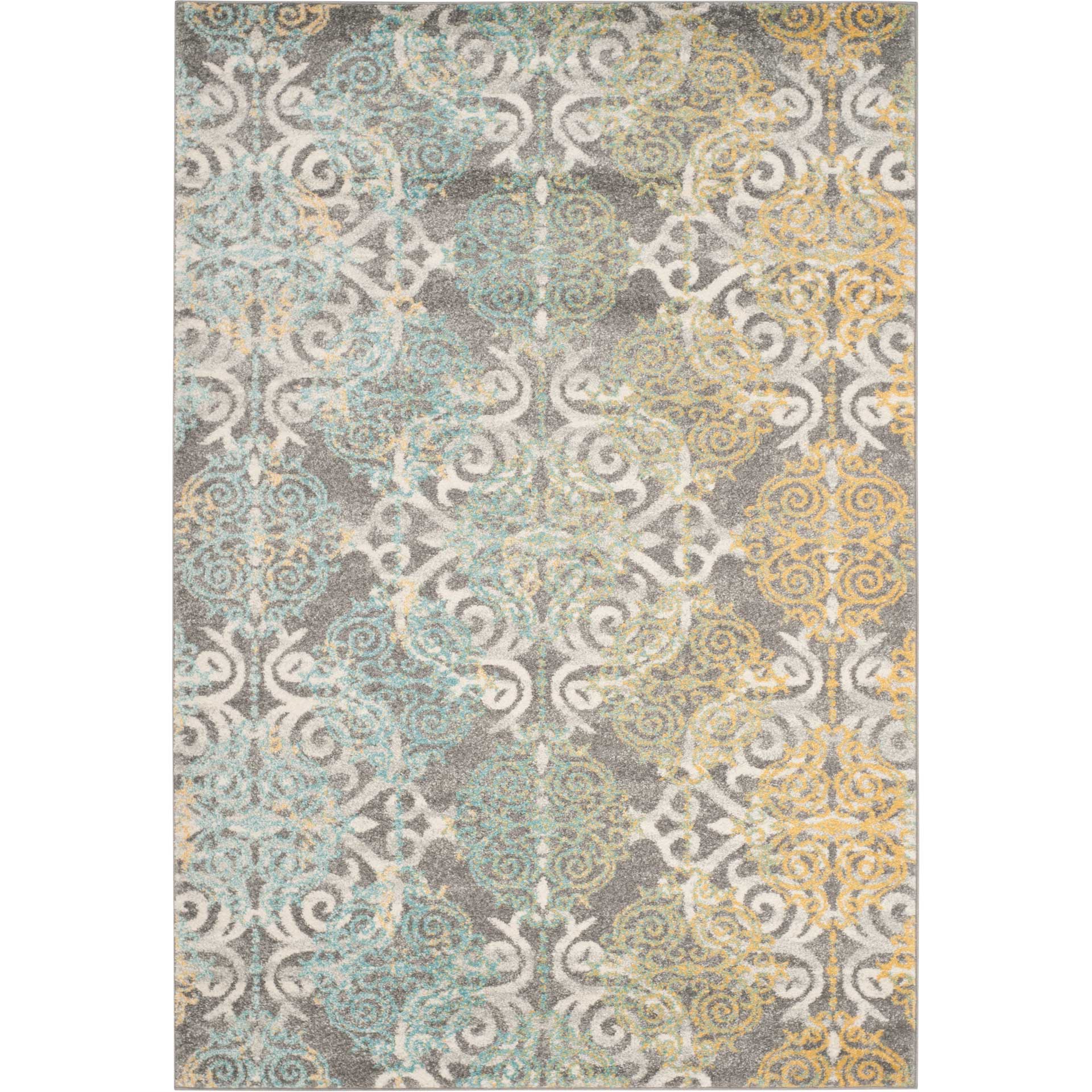Evoke Filigree Gray/Ivory Area Rug - Image 3