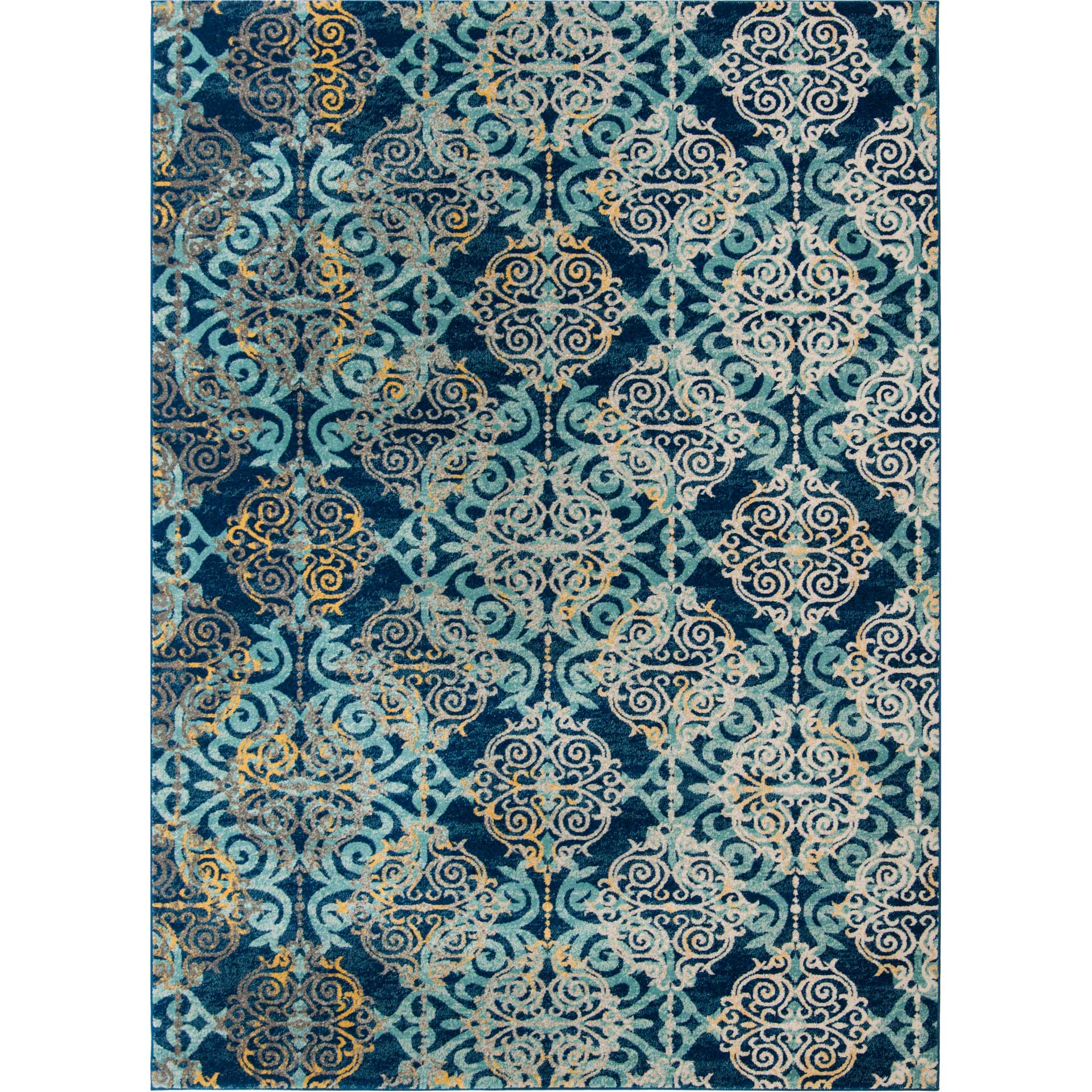 Evoke Filigree Royal/Light Blue Area Rug - Image 2