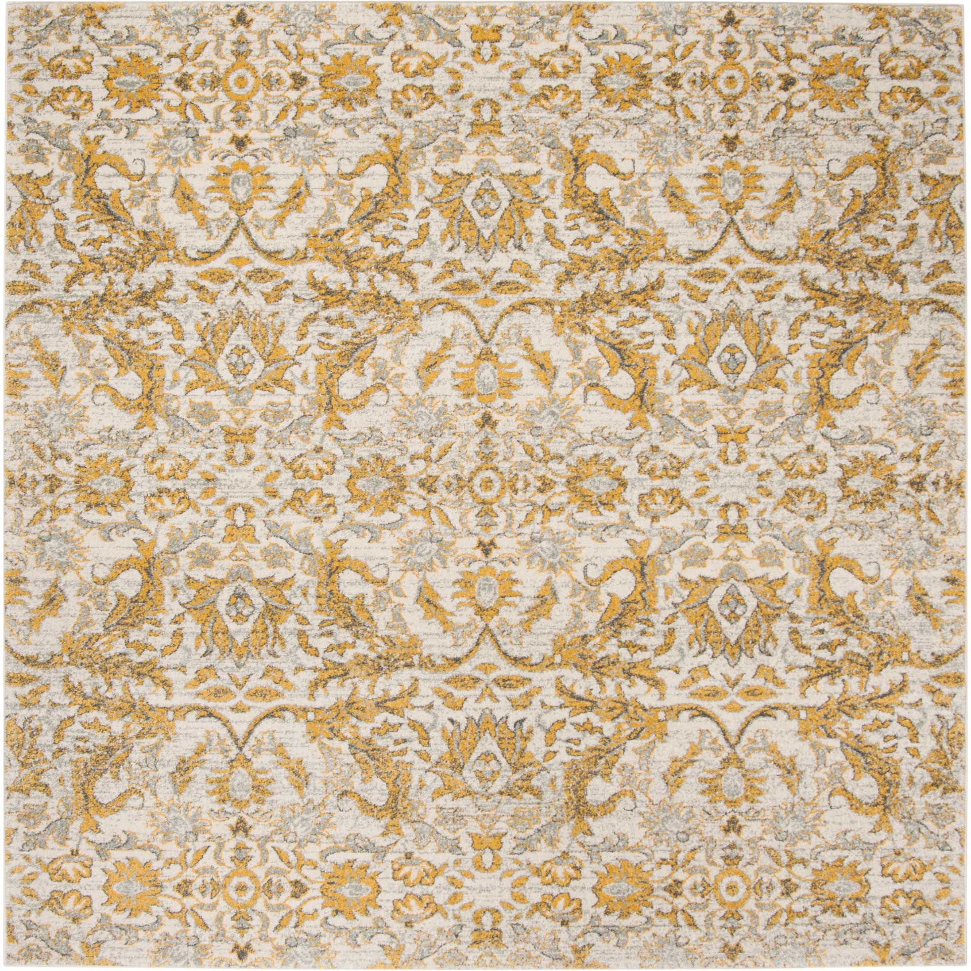Evoke Floral Ivory/Gold Area Rug - Image 2