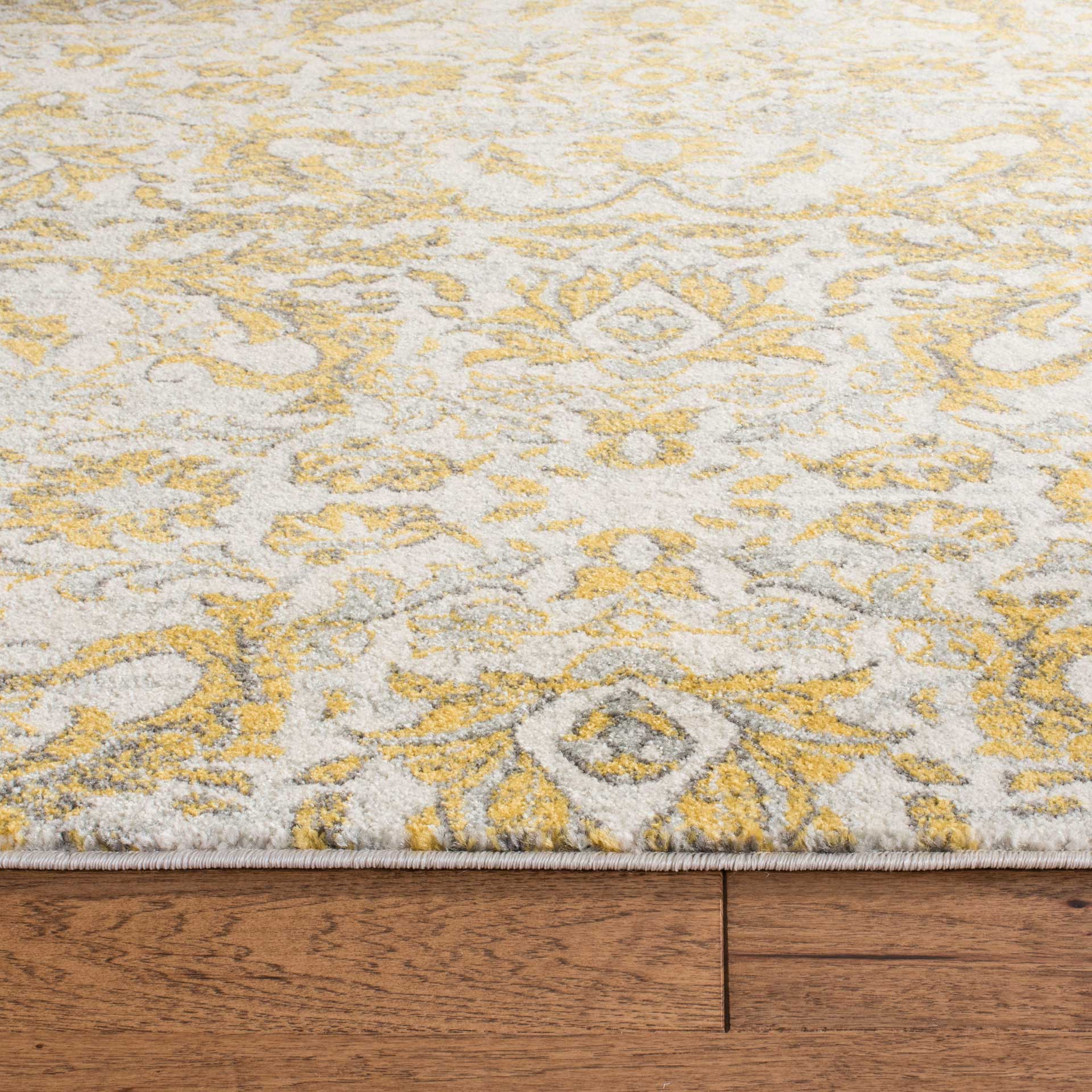 Evoke Floral Ivory/Gold Area Rug - Image 6