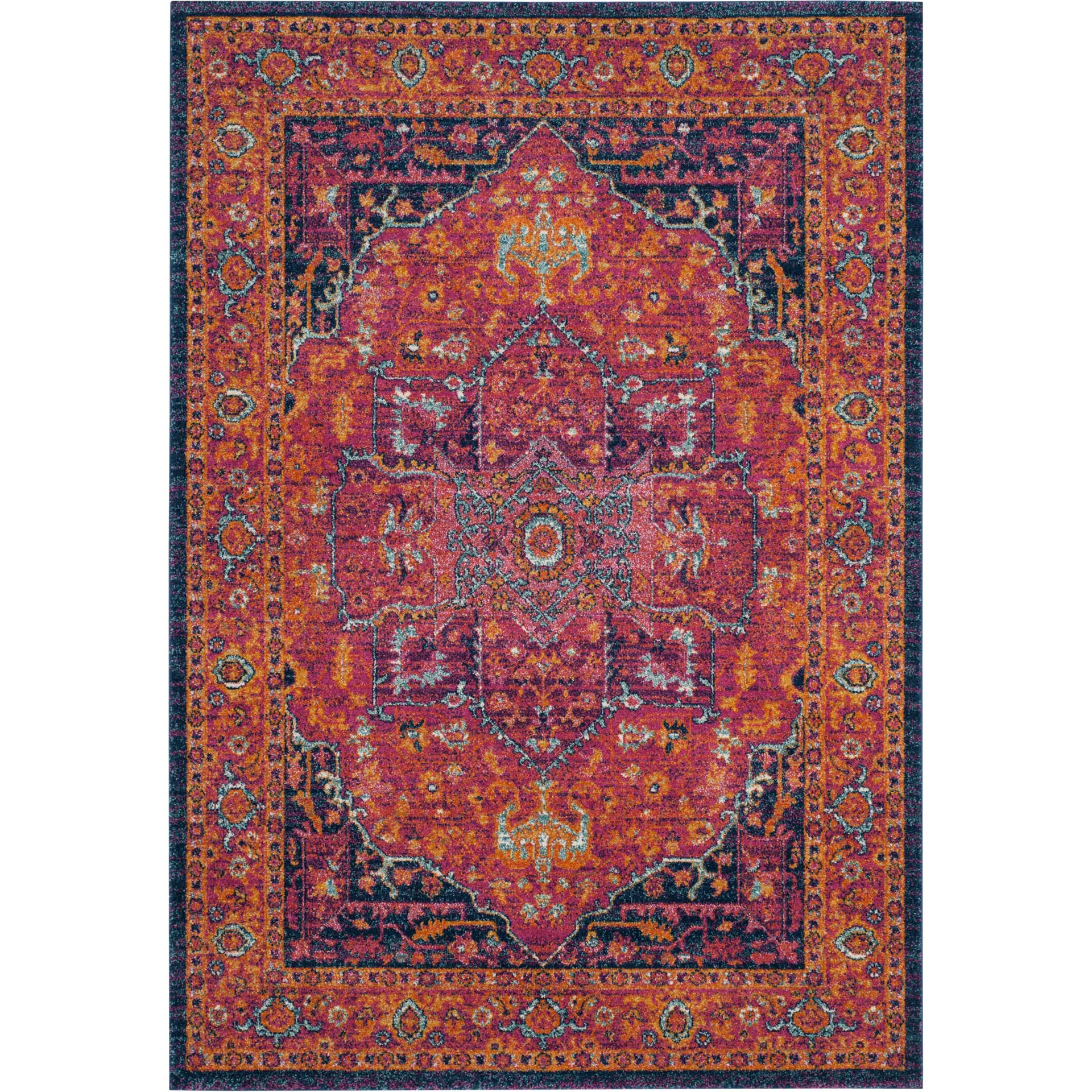 Evoke Fuchsia/Orange Area Rug - Image 3
