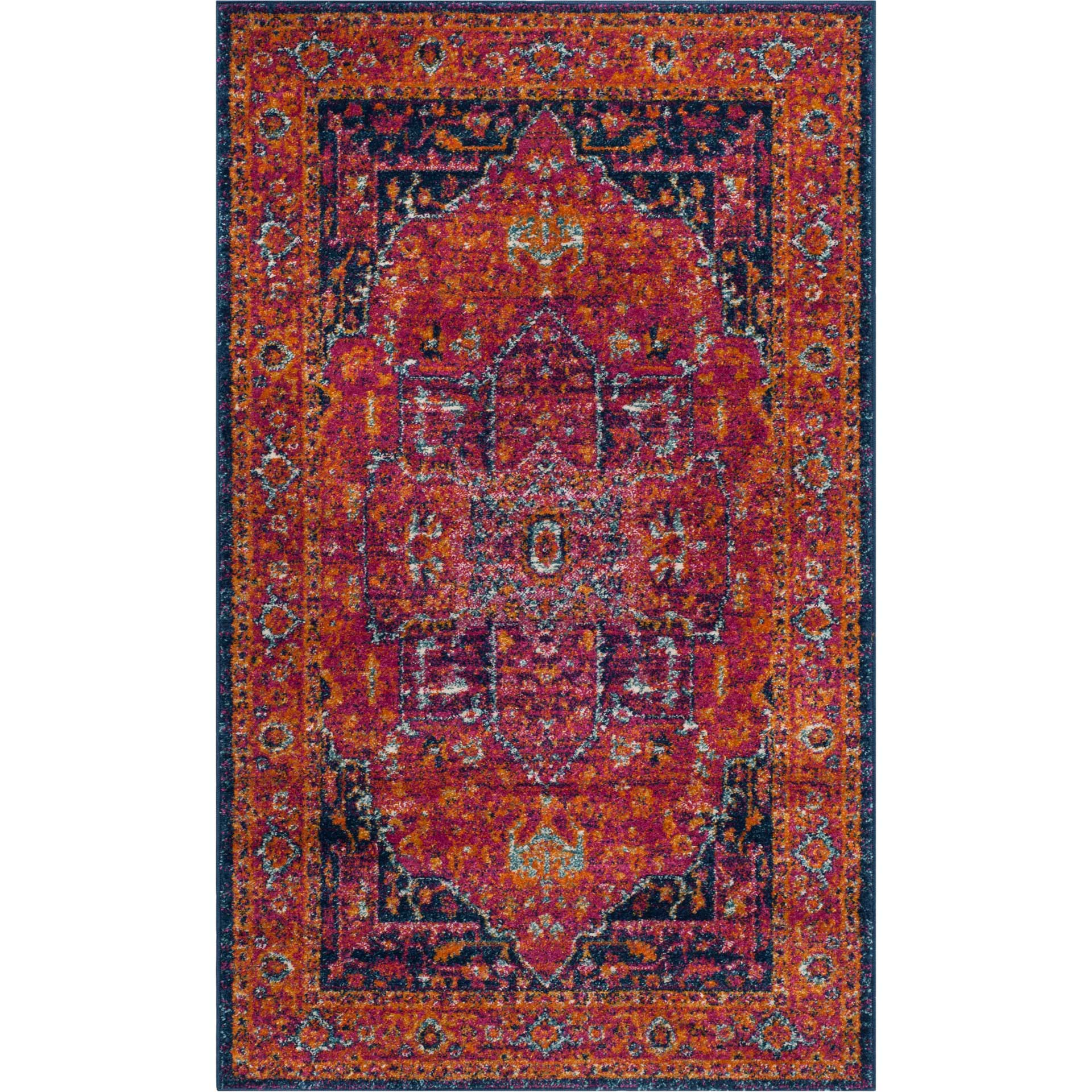 Evoke Fuchsia/Orange Area Rug - Image 4