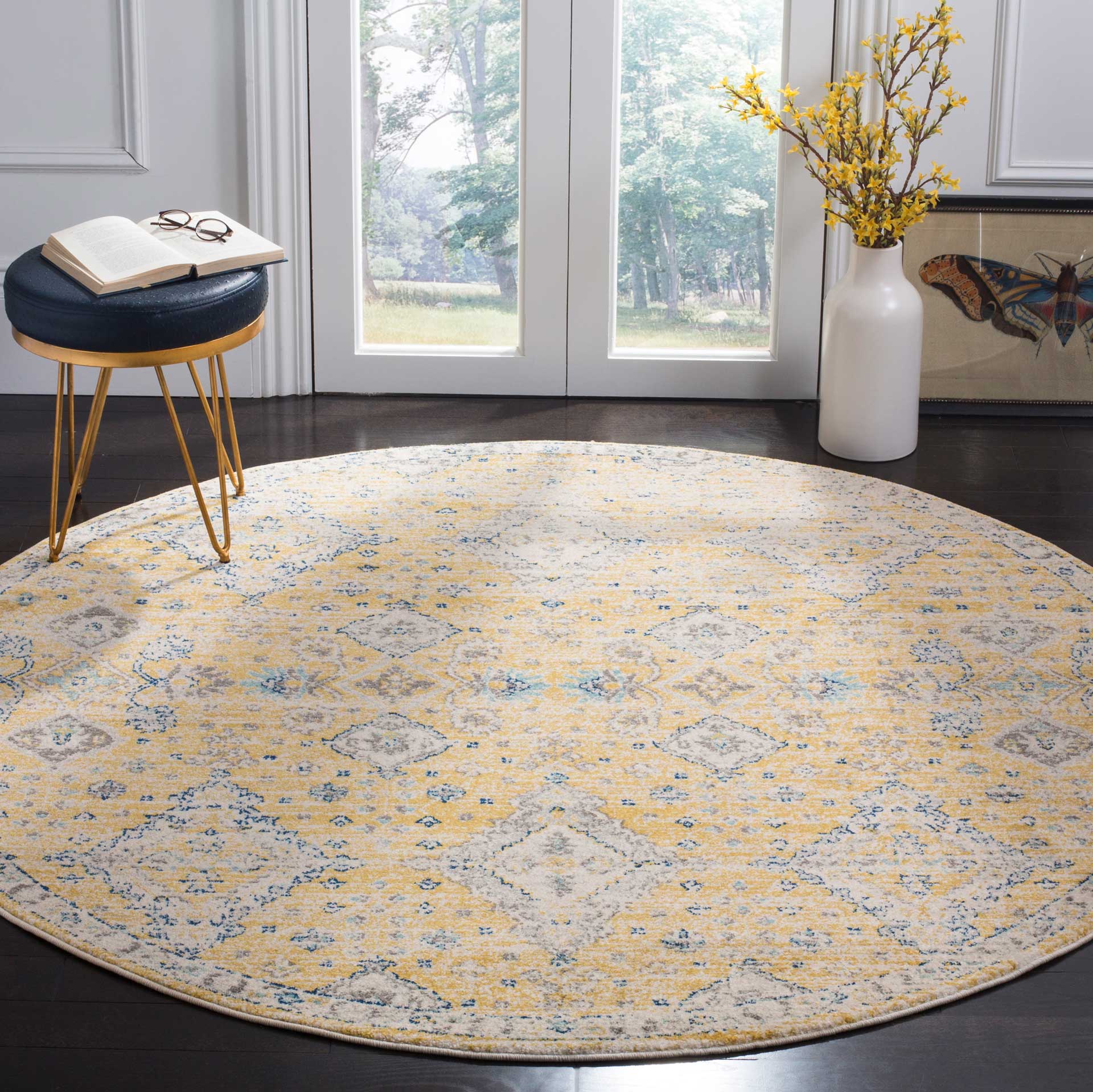 Evoke Gold/Ivory Round Rug - Image 3