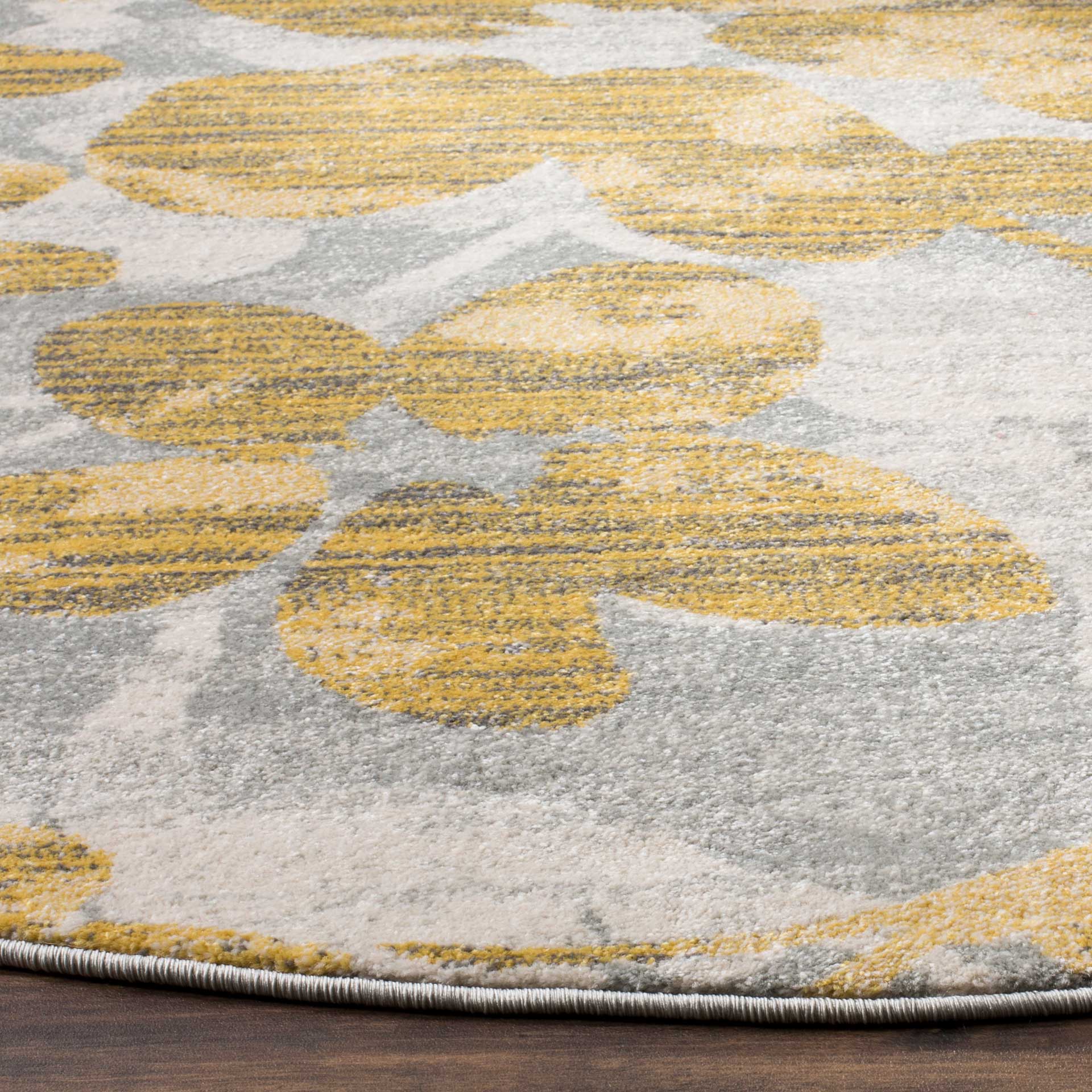 Evoke Gray/Gold Round Rug - Image 2