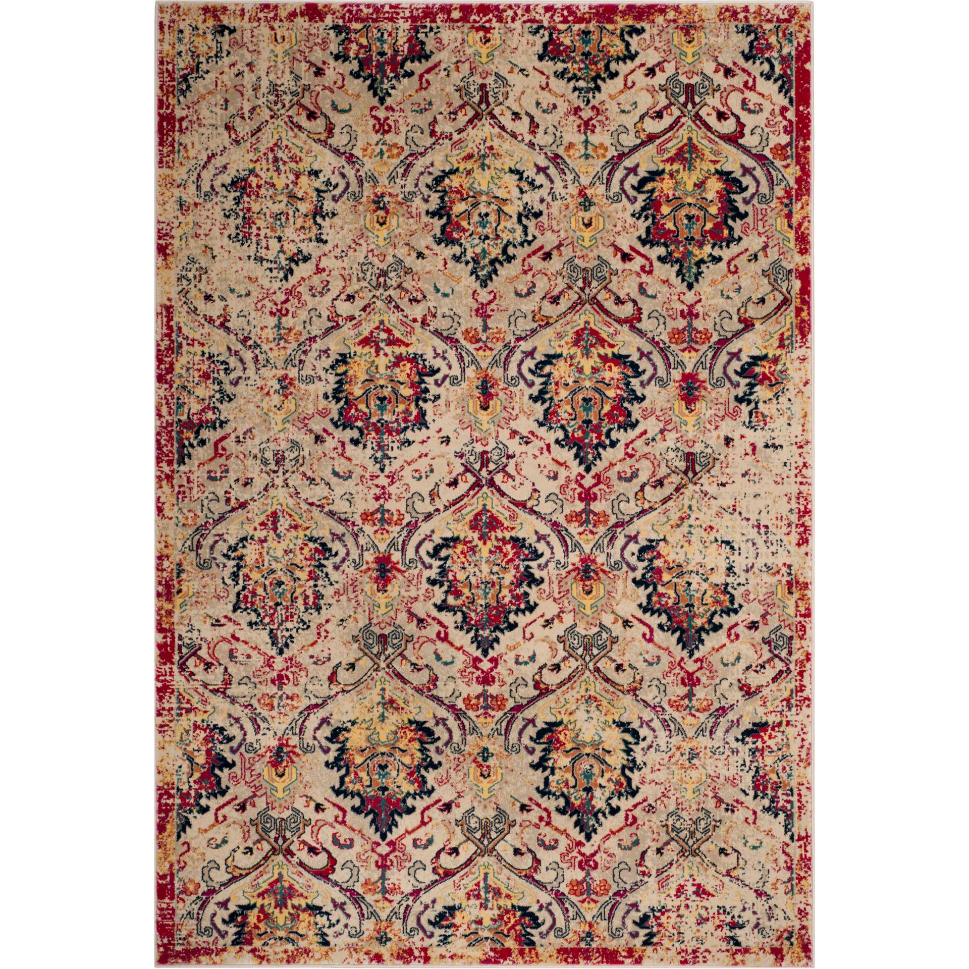 Evoke Ivory/Fuchsia Area Rug - Image 2