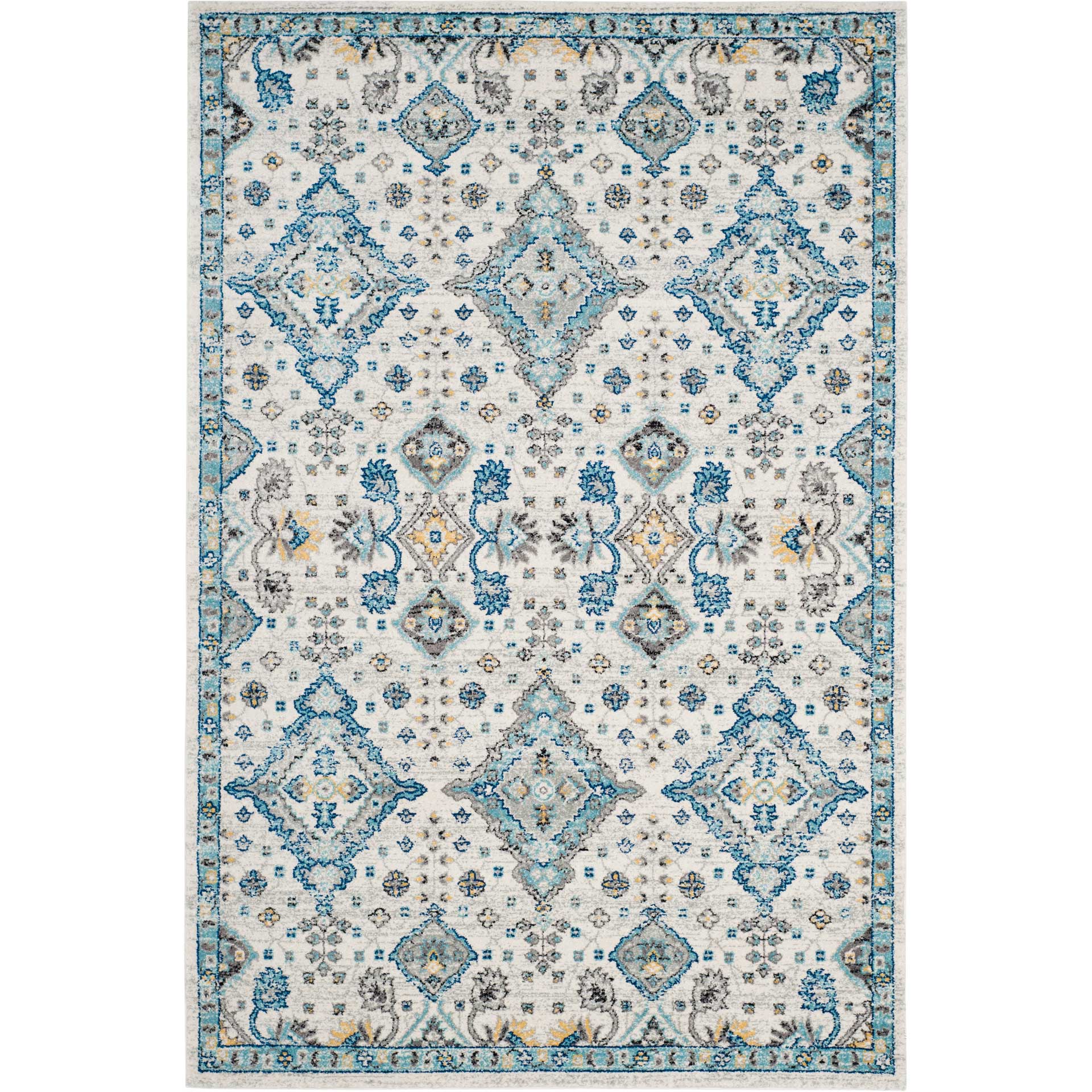 Evoke Ivory/Light Blue Area Rug - Image 3