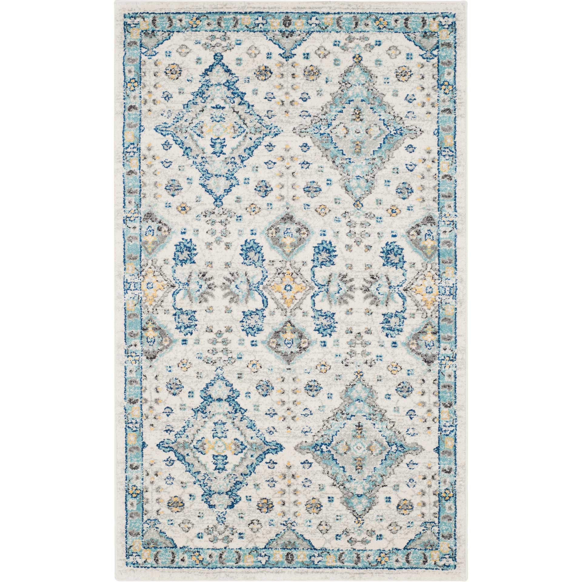 Evoke Ivory/Light Blue Area Rug - Image 4